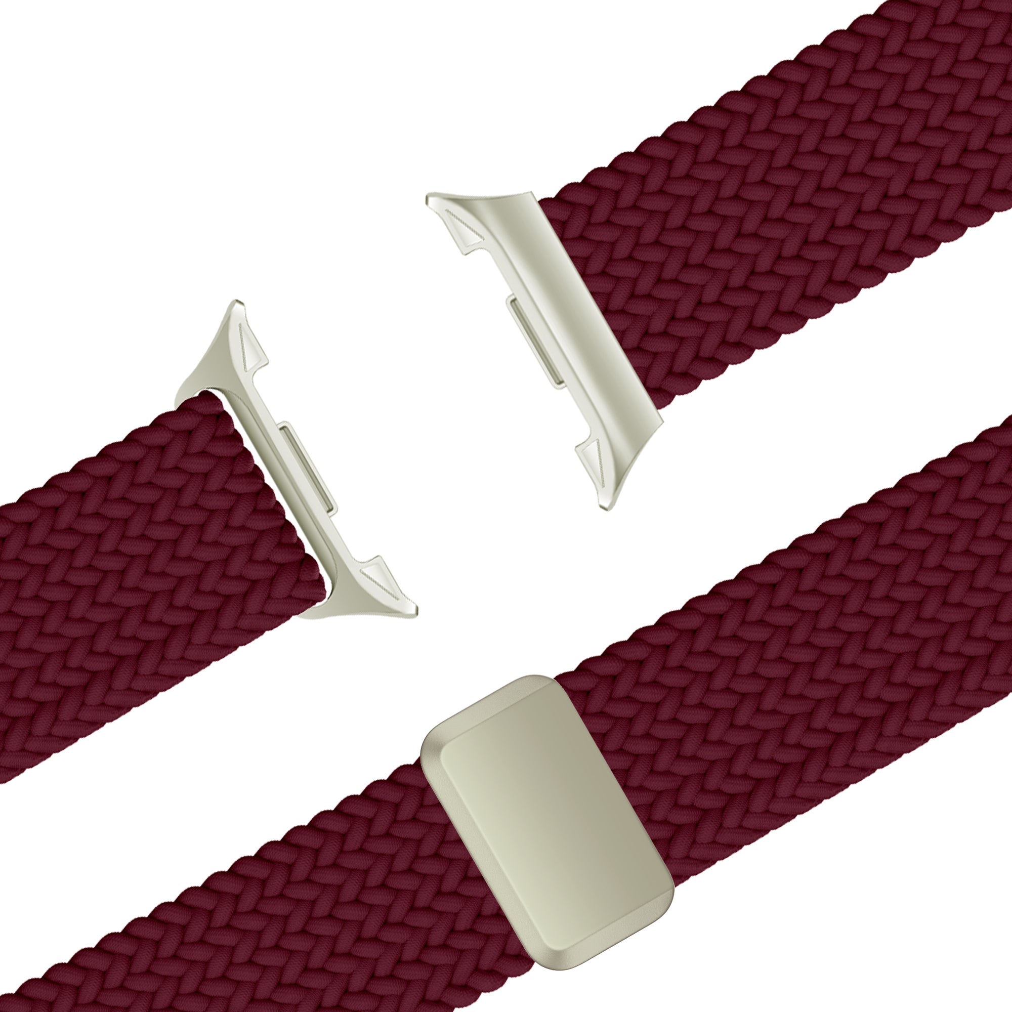 Bandz Samsung Galaxy Watch 8 - 40mm Magnetic Braided Strap (Wine Red)