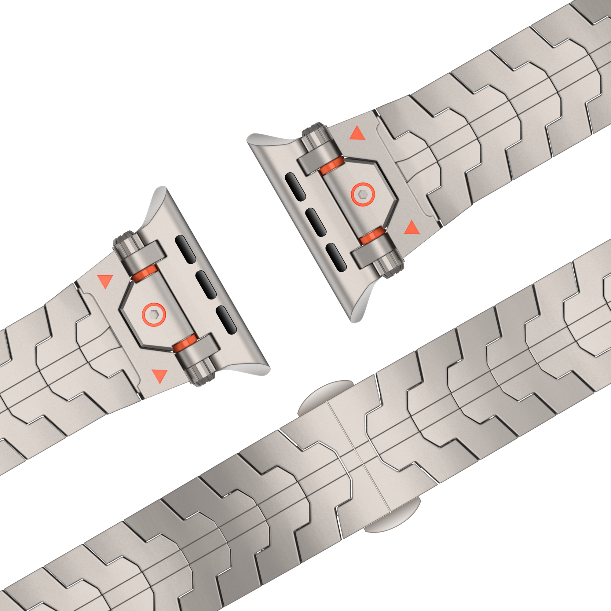 Bandz Bracelet acier granulé 'Deluxe' Apple Watch (titane)