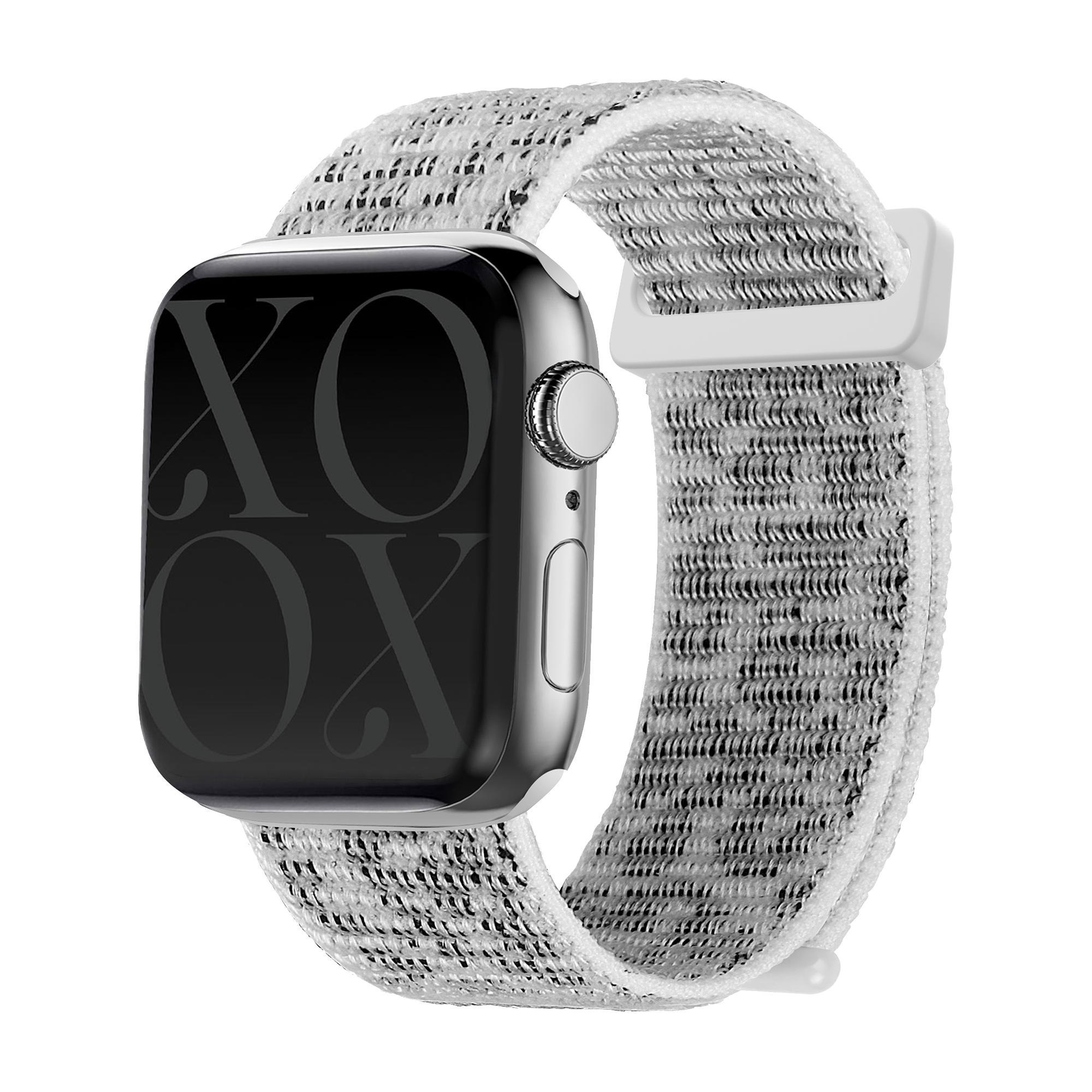 Bracelet nylon xoxo Wildhearts Apple Watch (blanc léopard)
