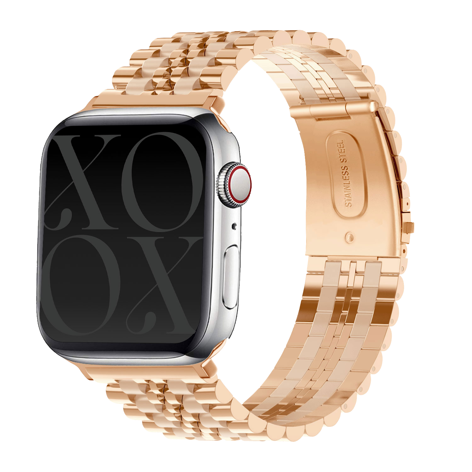 Bracelet acier xoxo Wildhearts Apple Watch (rose/doré)
