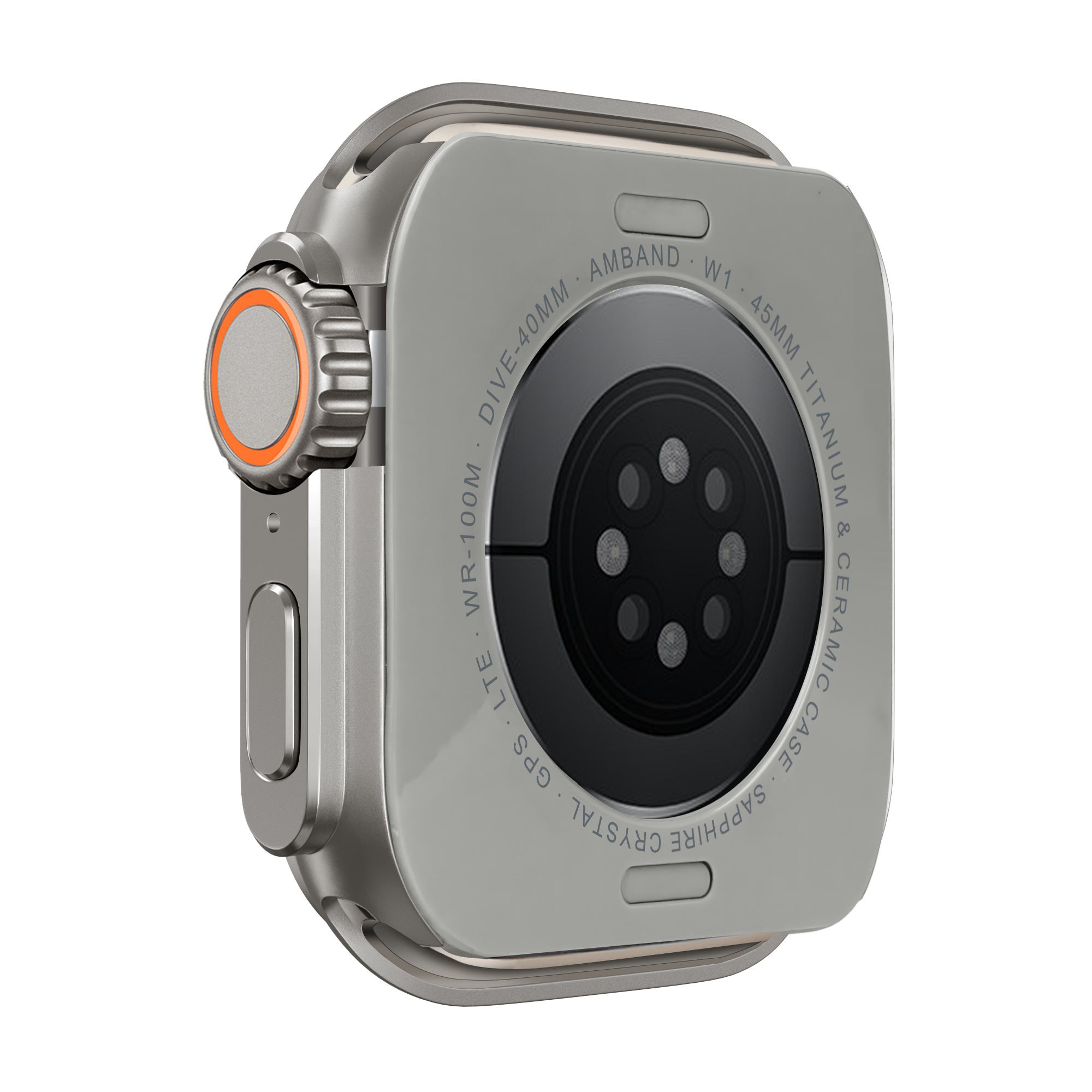 Bandz Coque metallique Apple Watch 7/8/9 - 45mm (titane)