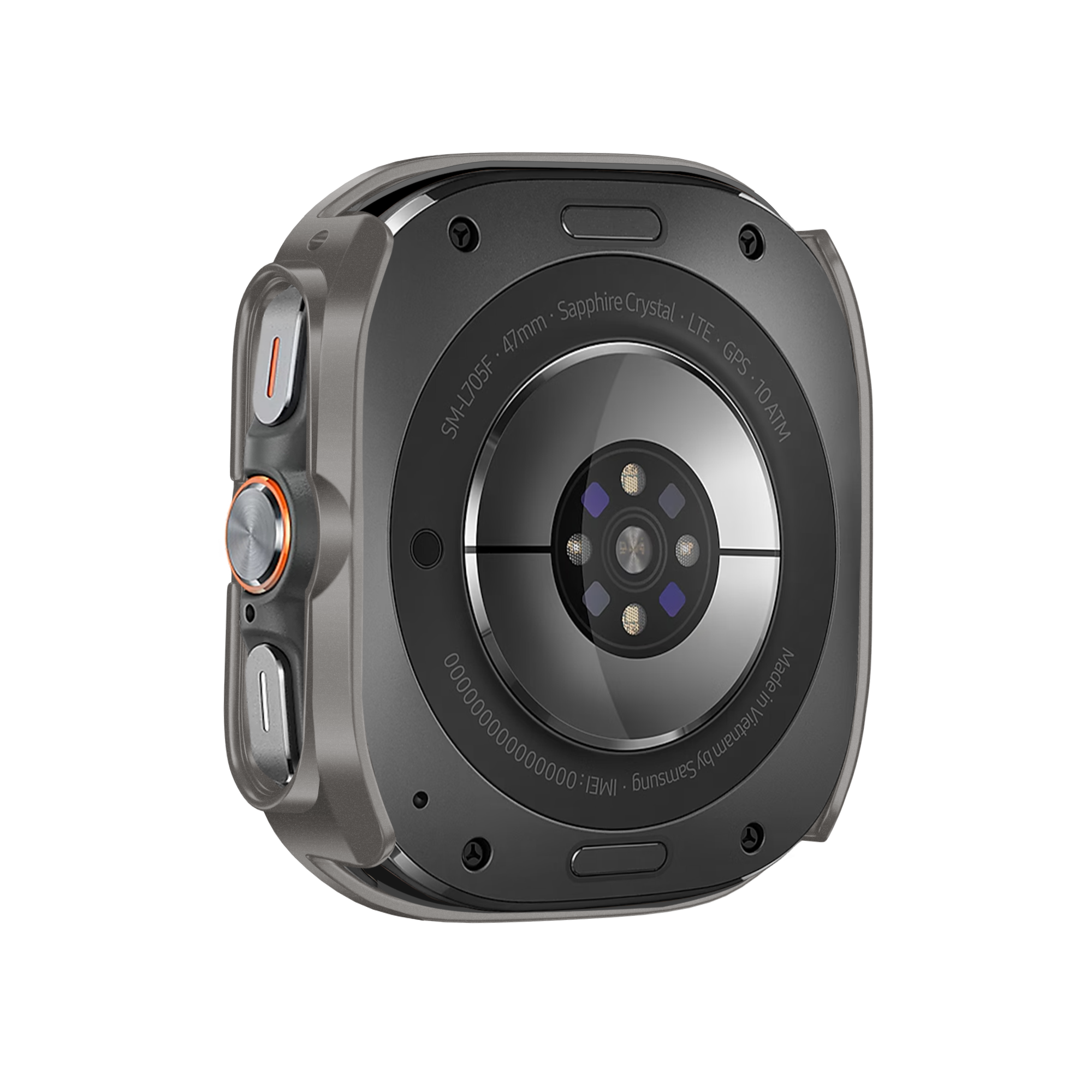 Bandz Coque PC bisel Samsung Galaxy Watch Ultra (gris titane /blanc)