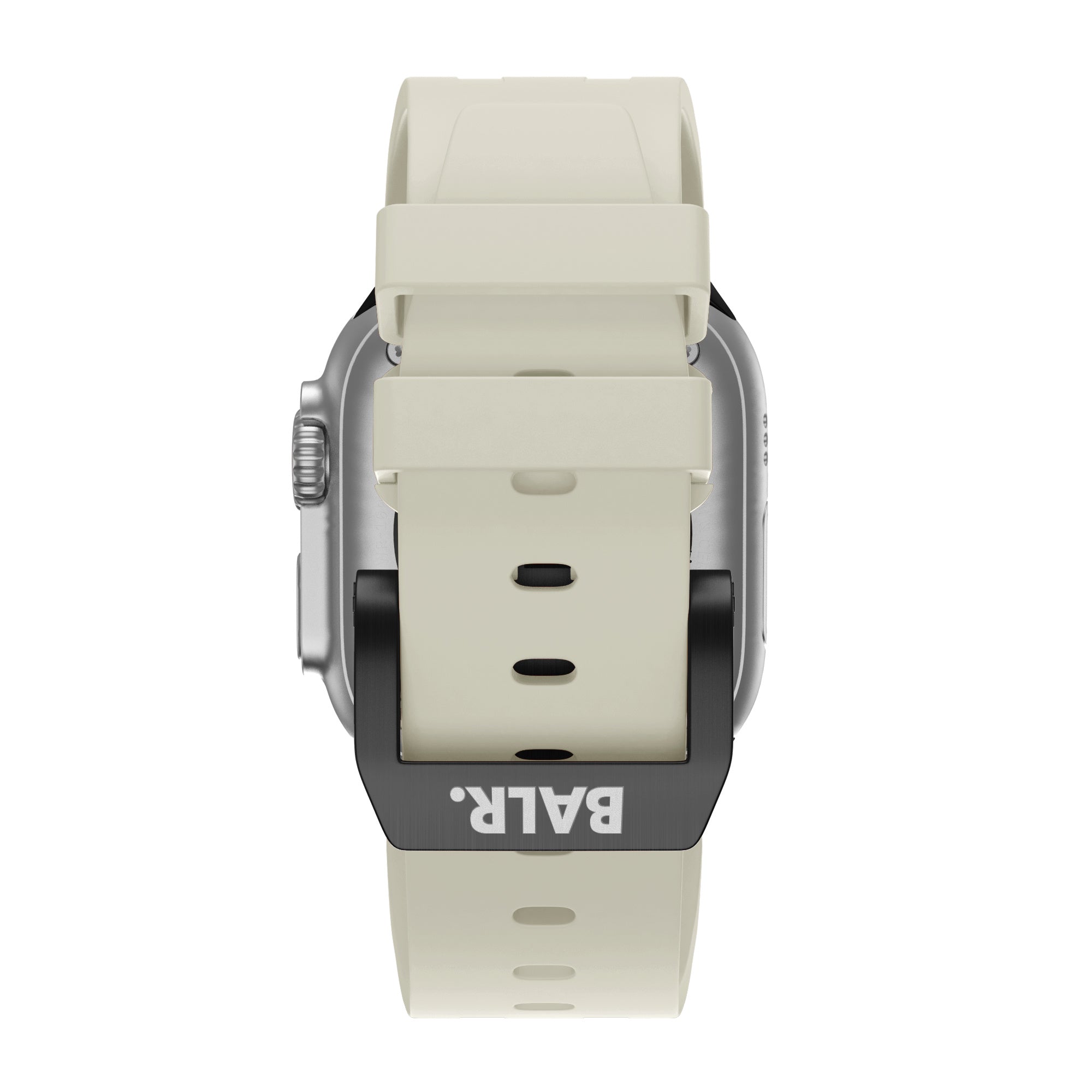BALR. Apple Watch Ultra Liquid Silicone Strap (Beige/Black)