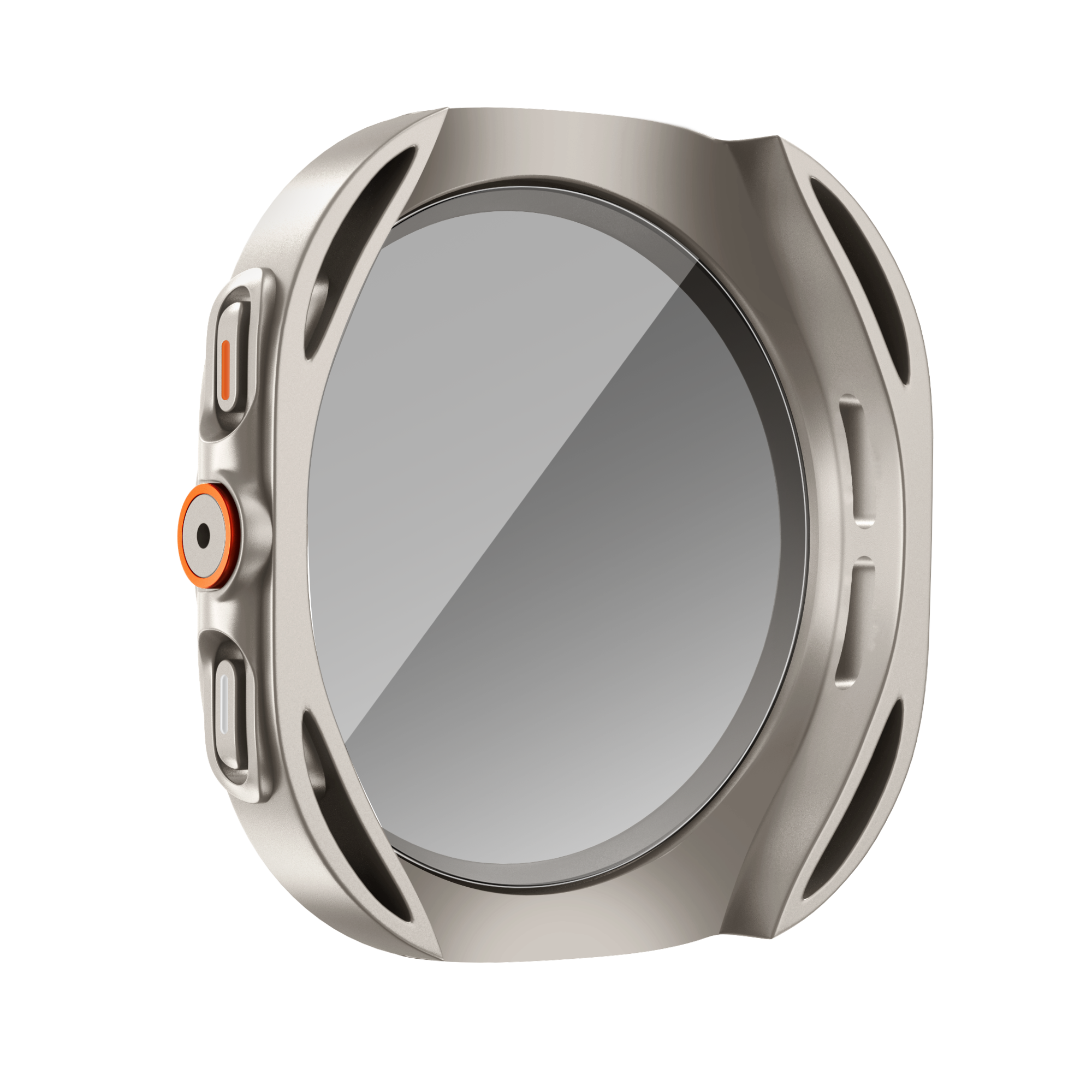 Bandz Coque de PC carrée avec verre Samsung Galaxy Watch 7 - 44 mm (titane)