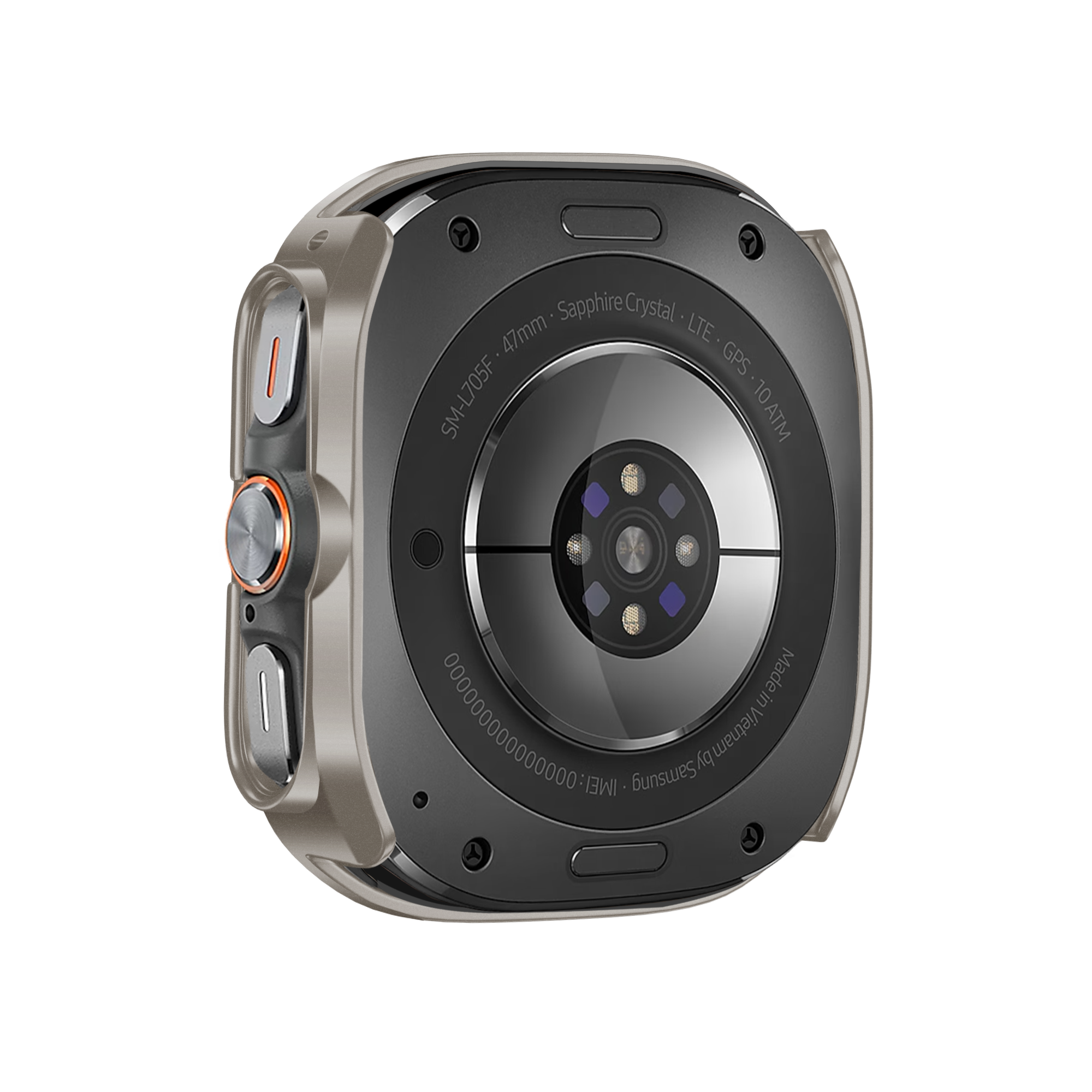 Bandz Coque PC bisel Samsung Galaxy Watch Ultra (titane /orange)