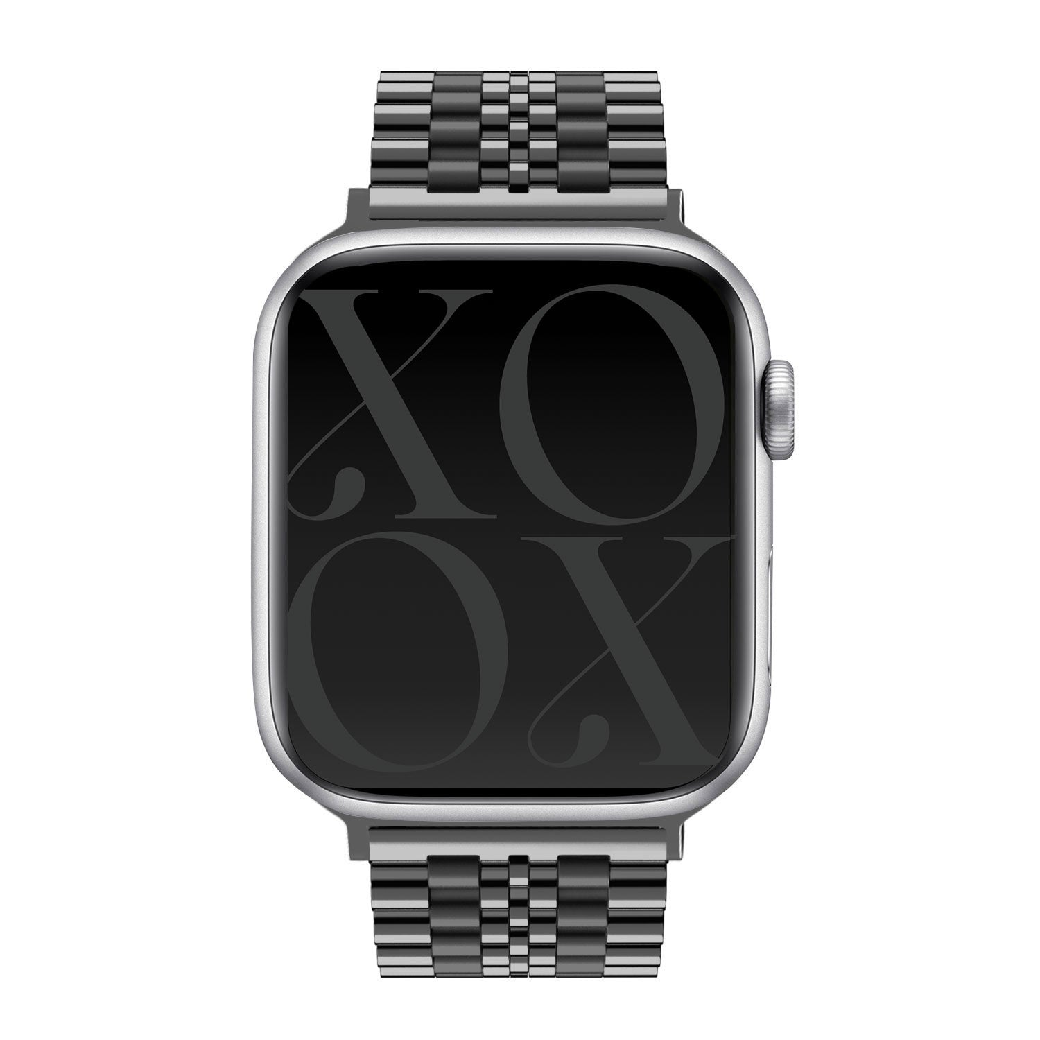 Bracelet acier xoxo Wildhearts Apple Watch (noir)
