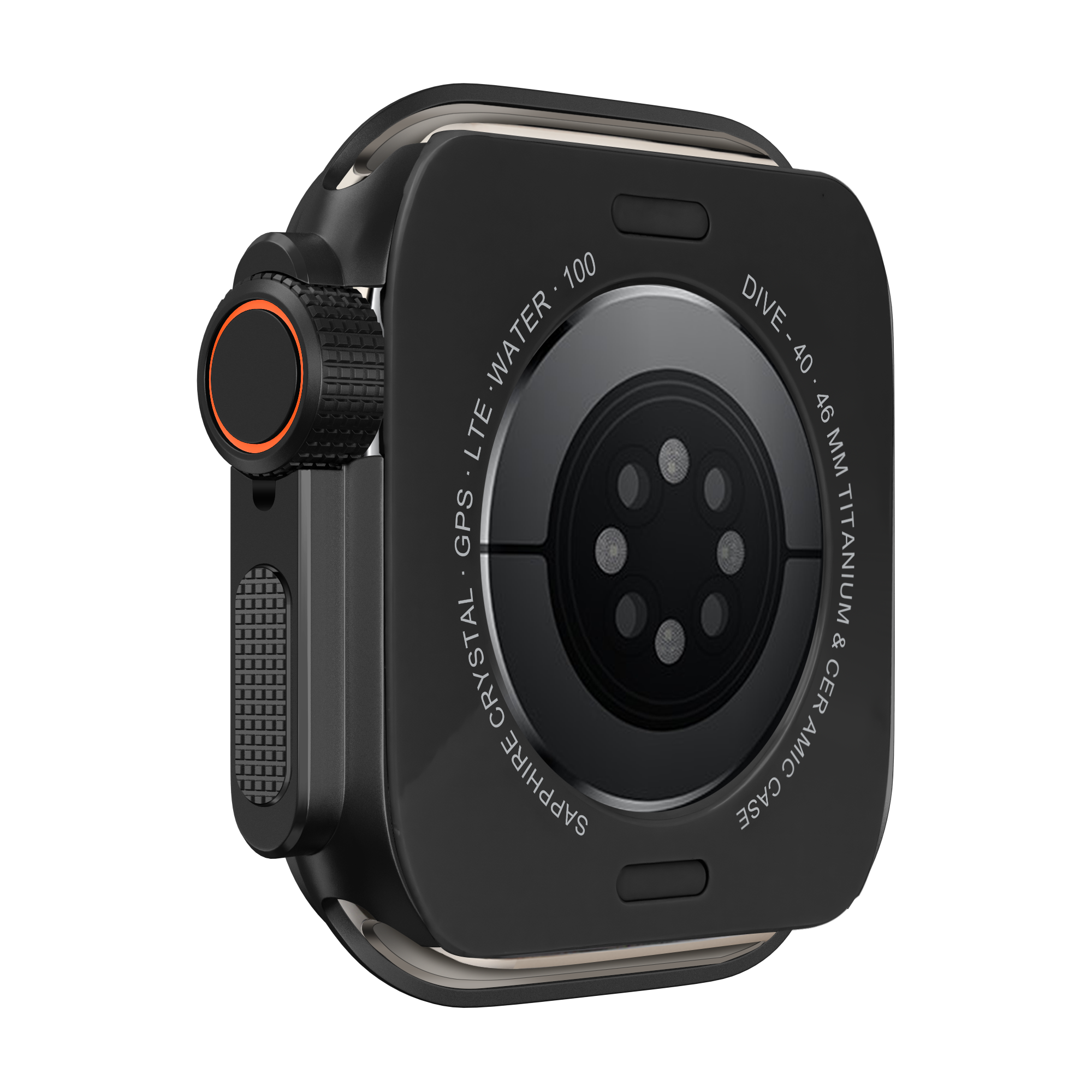 Bandz Coque metallique Apple Watch 10 - 46mm (noir)