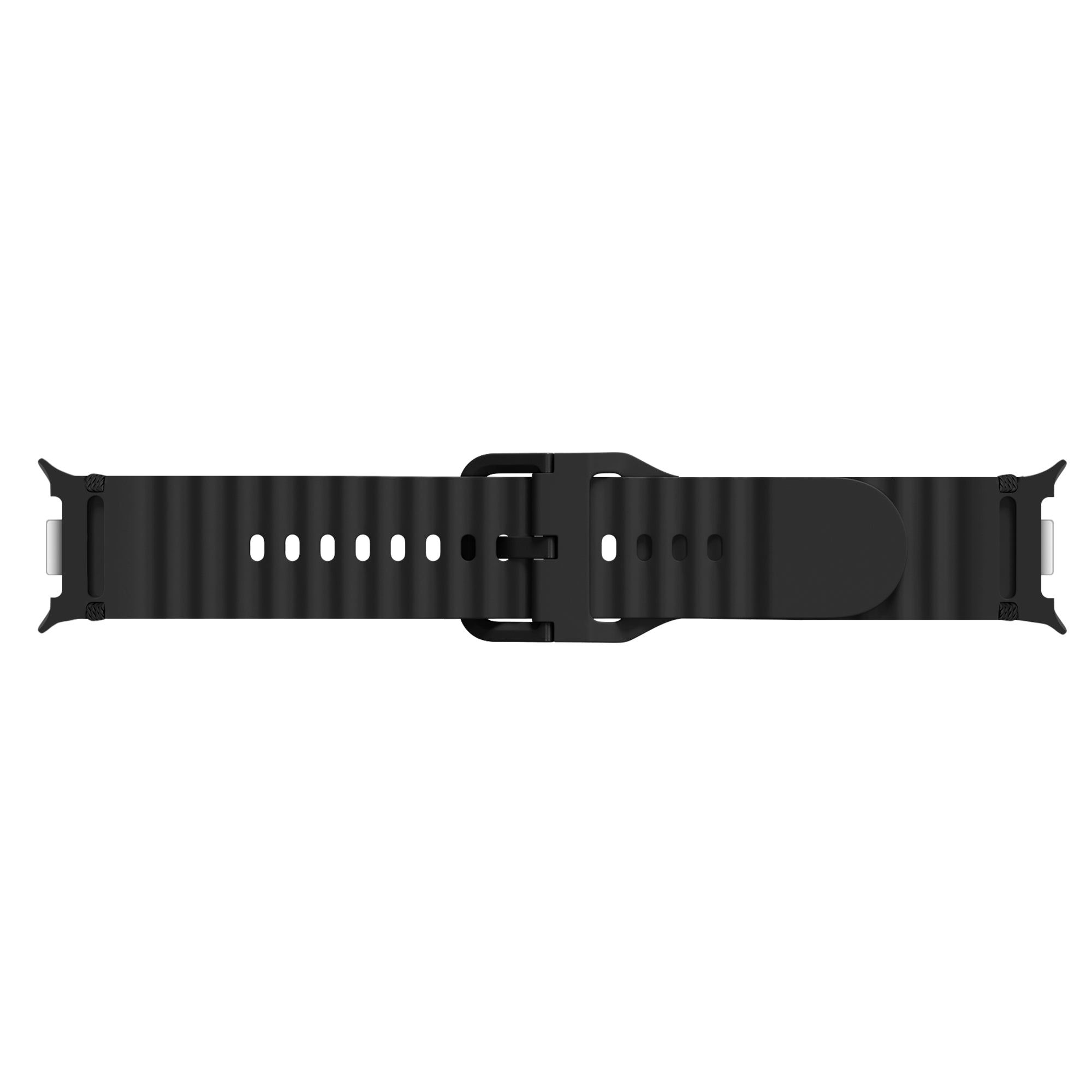 Samsung Galaxy Watch 8 - 44mm Wave Silicone Strap (Black)