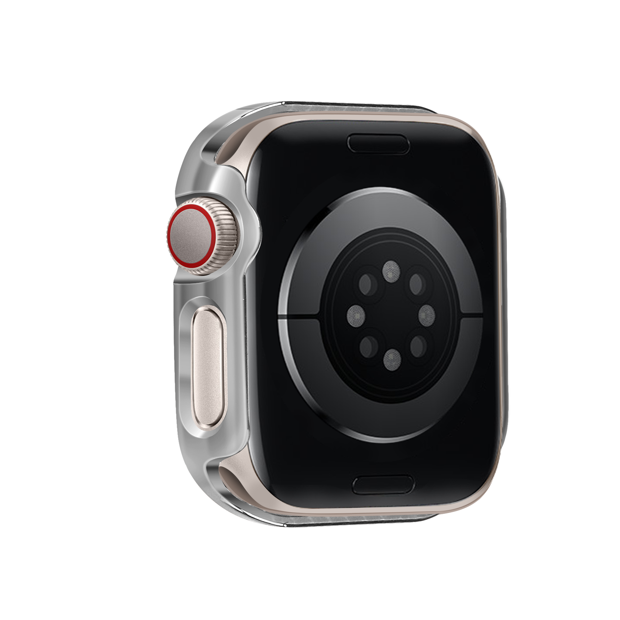 Bandz Coque diamant avec verre Apple Watch 11 - 42mm (argent)