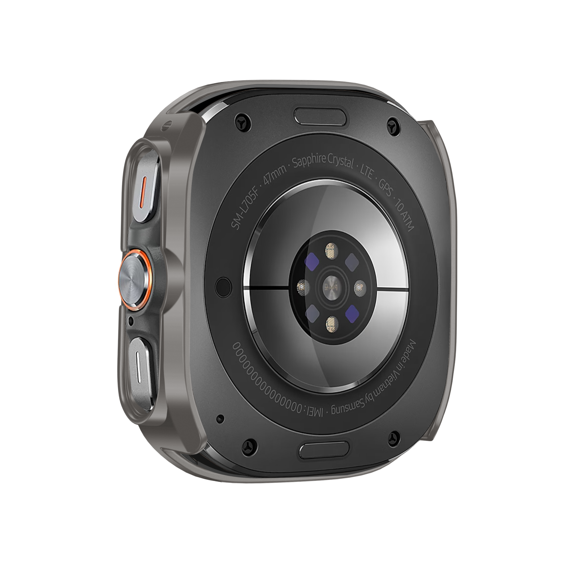 Bandz Coque PC avec verre Samsung Galaxy Watch Ultra (gris titane)