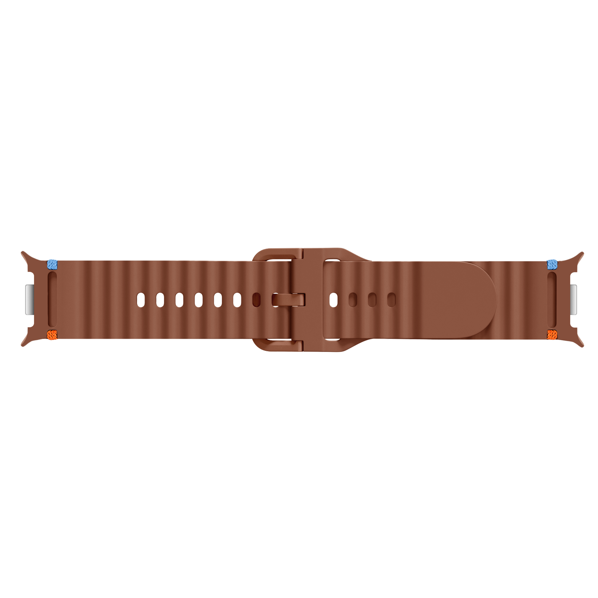 Bracelet silicone ondulé Samsung Galaxy Watch 8 - 40mm (marron)