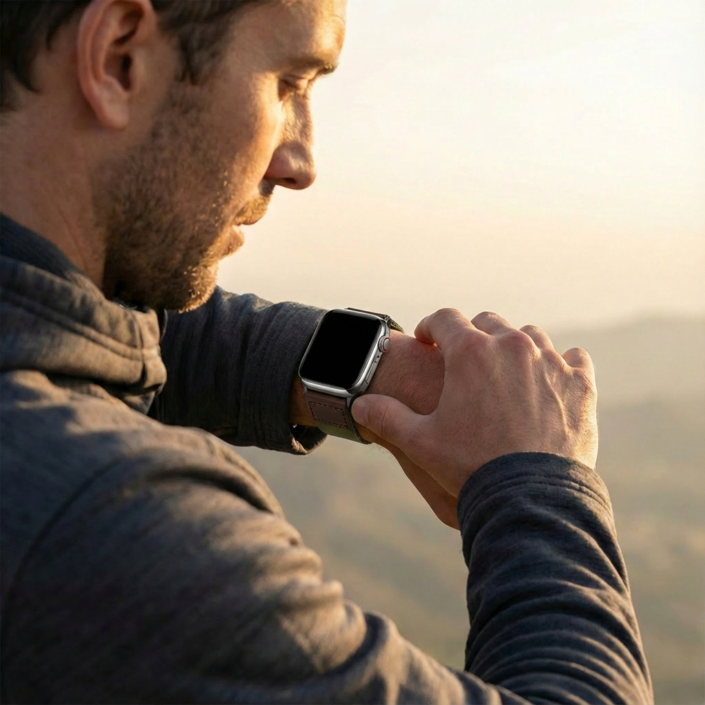 Bracelet lona Apple Watch (vert militaire)