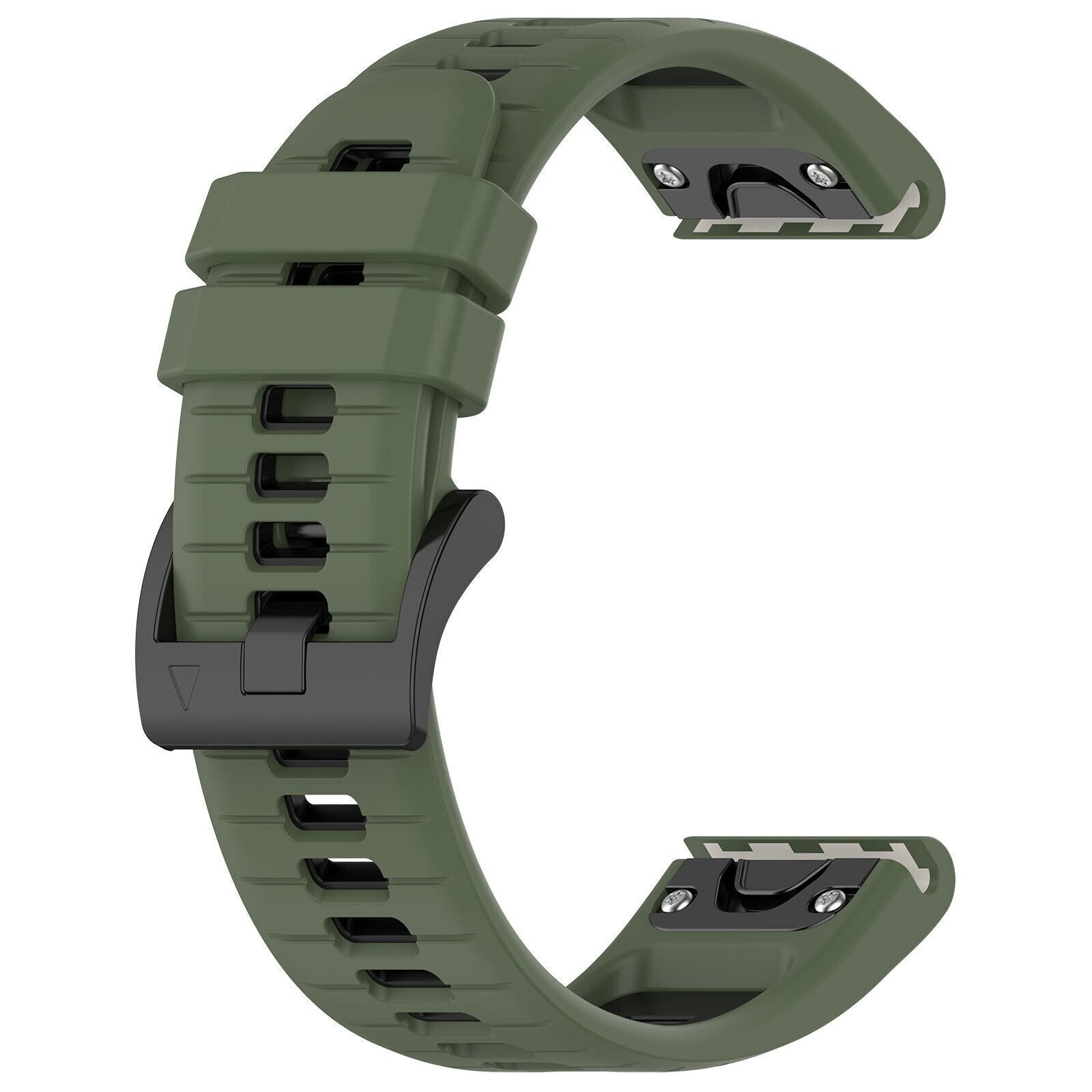 Bracelet sport avec boucle Garmin Fenix 8 Pro - 47mm (vert olive/noir)