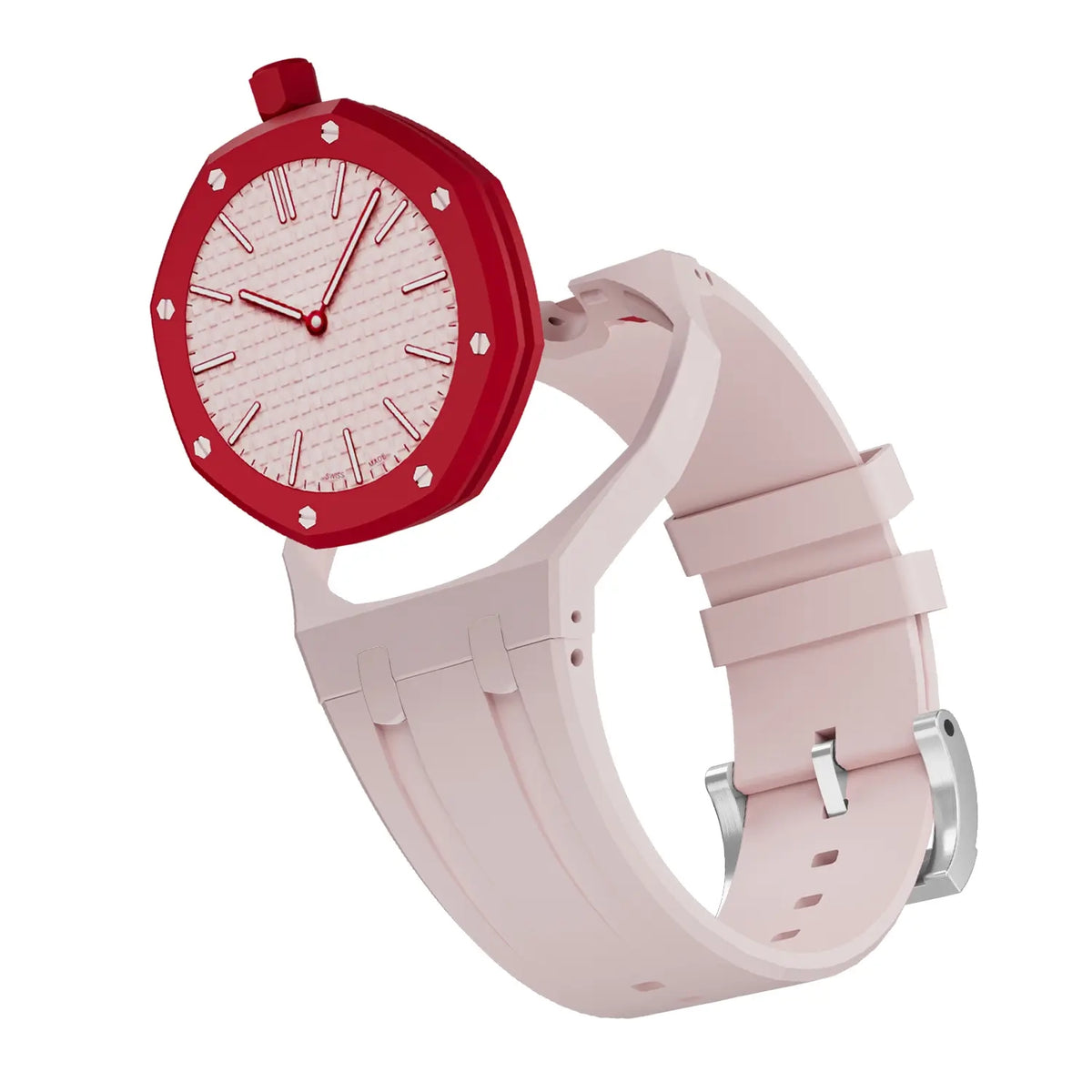 Bracelet silicone - 12 heures Swatch Royal Pop (rose)