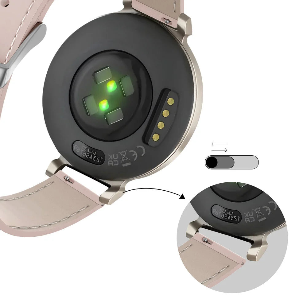 Watch Strap Leather 14mm - Quick Release (Pink)