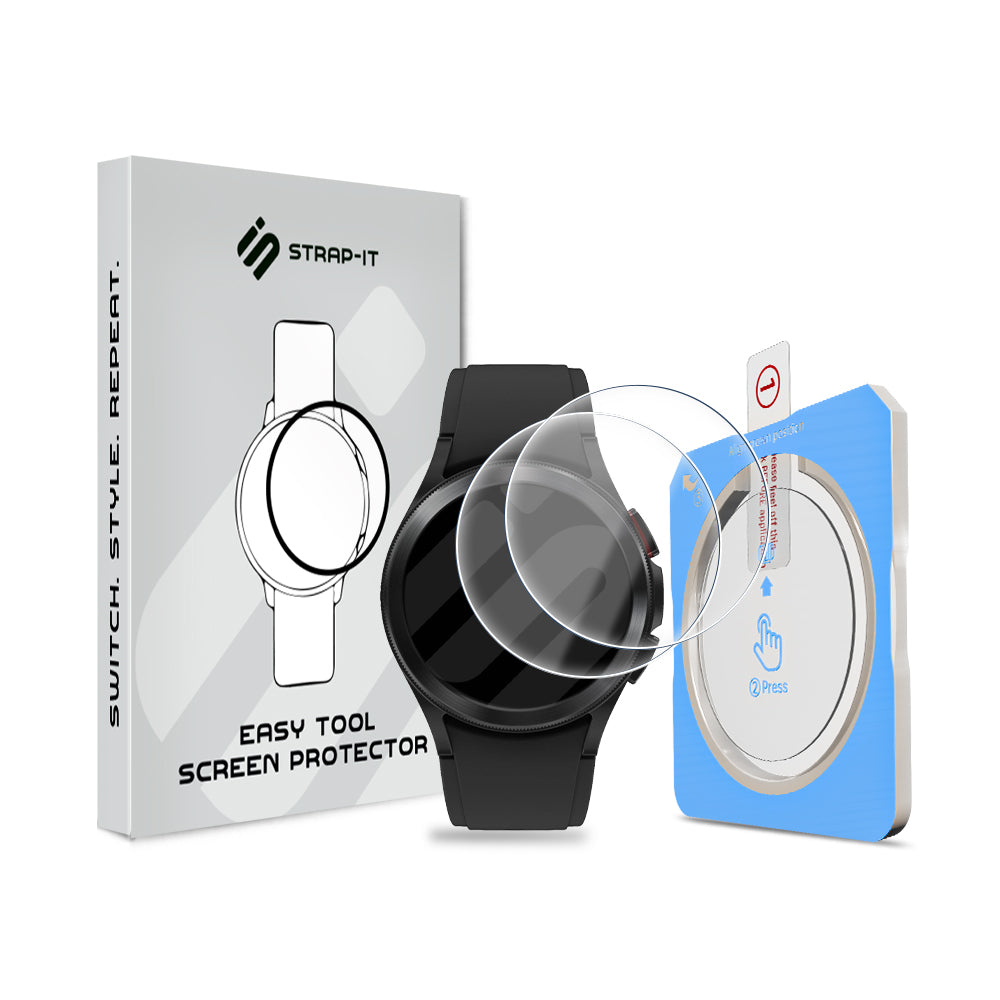 Protecteur d'écran avec outil de pose en un clic - Samsung Galaxy Watch 4 Classic 42mm