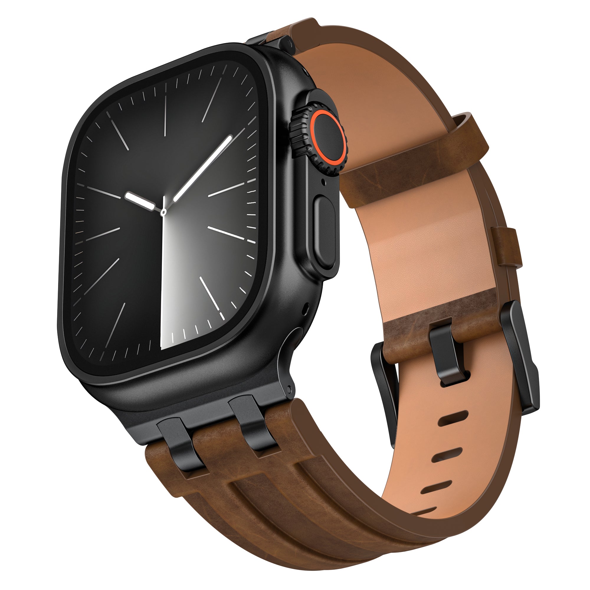 Bracelet cuir solide Apple Watch (bronze)
