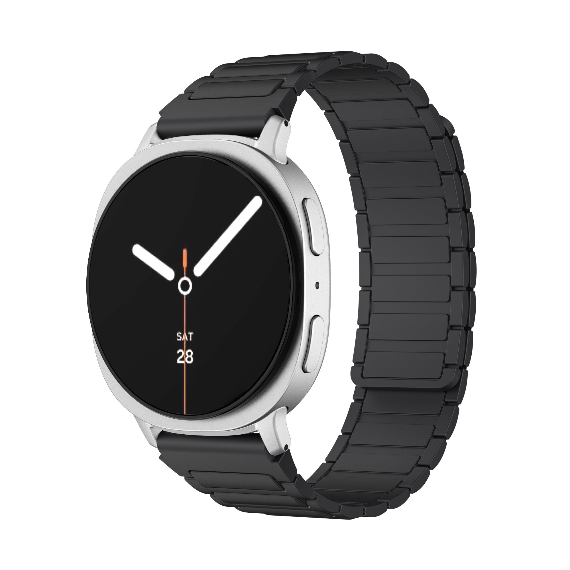 Bracelet silicone magnetique Samsung Galaxy Watch 8 - 44mm (noir)