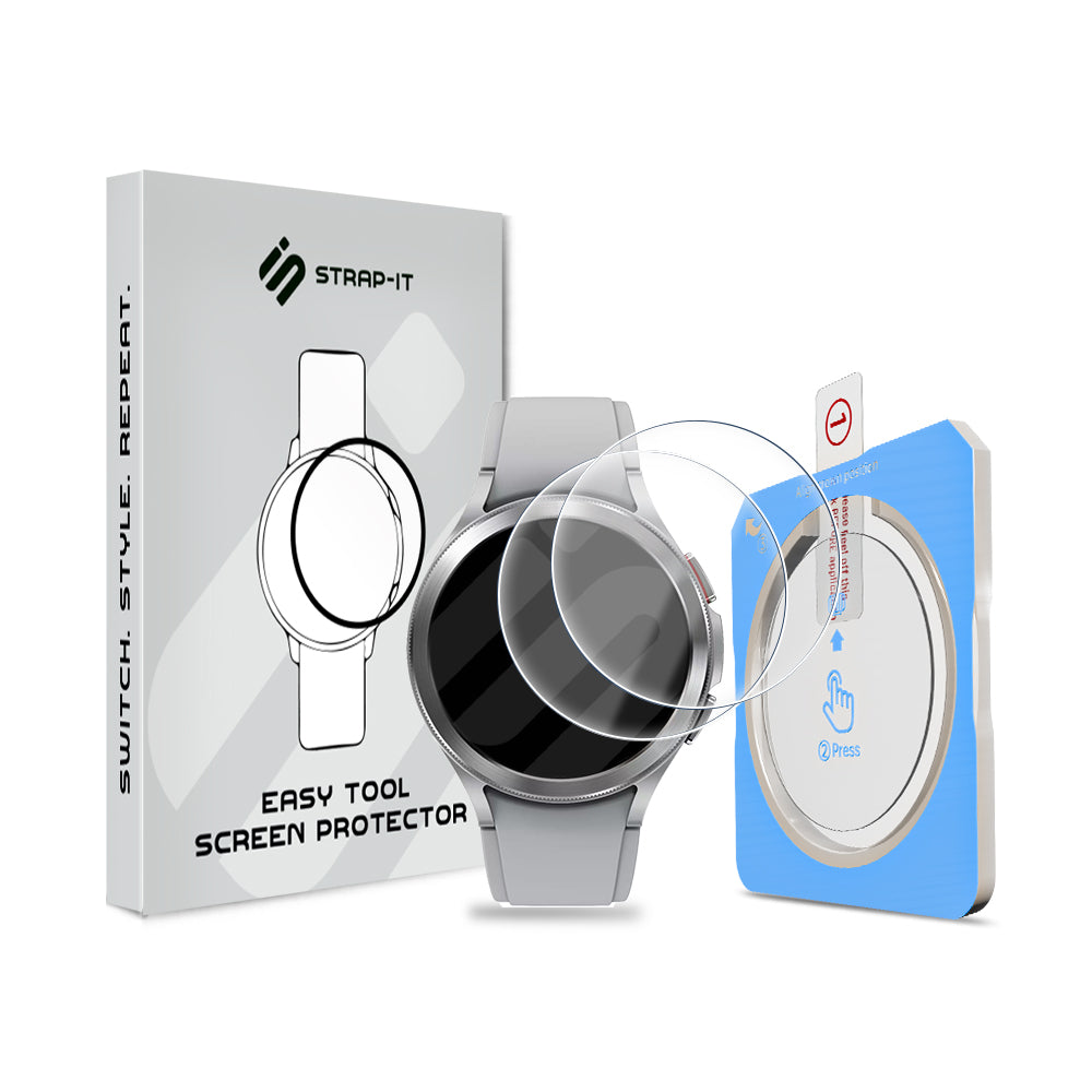Protecteur d'écran avec outil de pose en un clic - Samsung Galaxy Watch 4 Classic 46mm