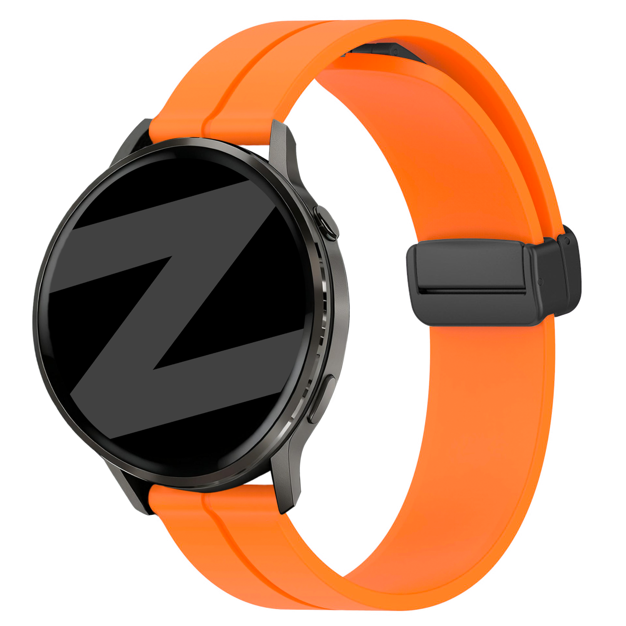 Bandz Garmin Vivoactive 4 Silicone Strap with D-Buckle (Orange)