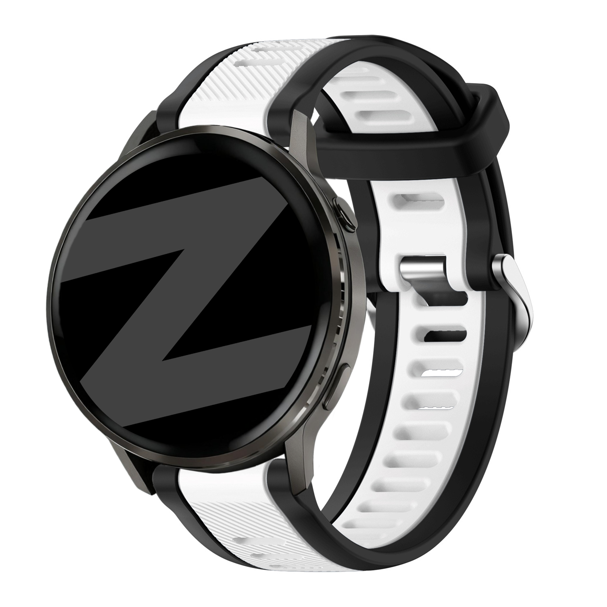 Bandz Bracelet dual sport avec boucle Garmin Vivoactive 6 (noir/blanc)