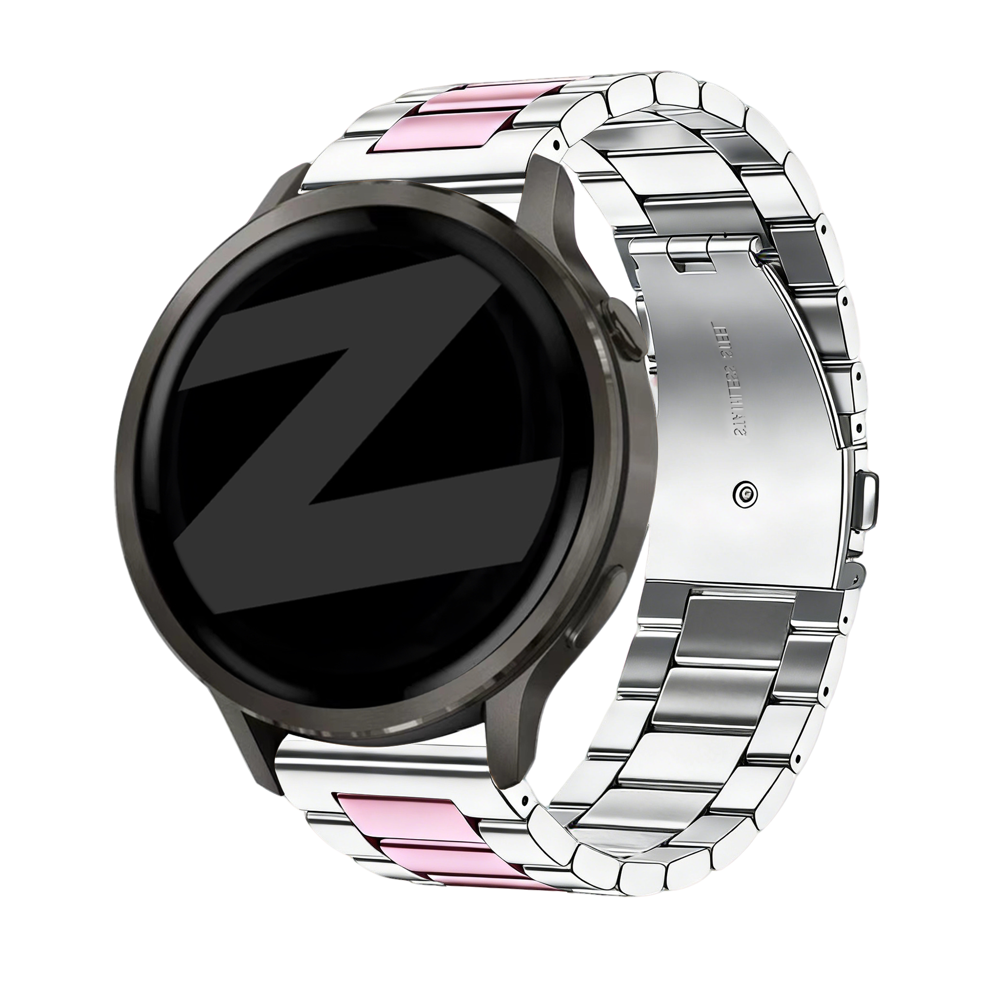 Bandz Bracelet acier 'Classic' Garmin Venu 3s (argent/rose)