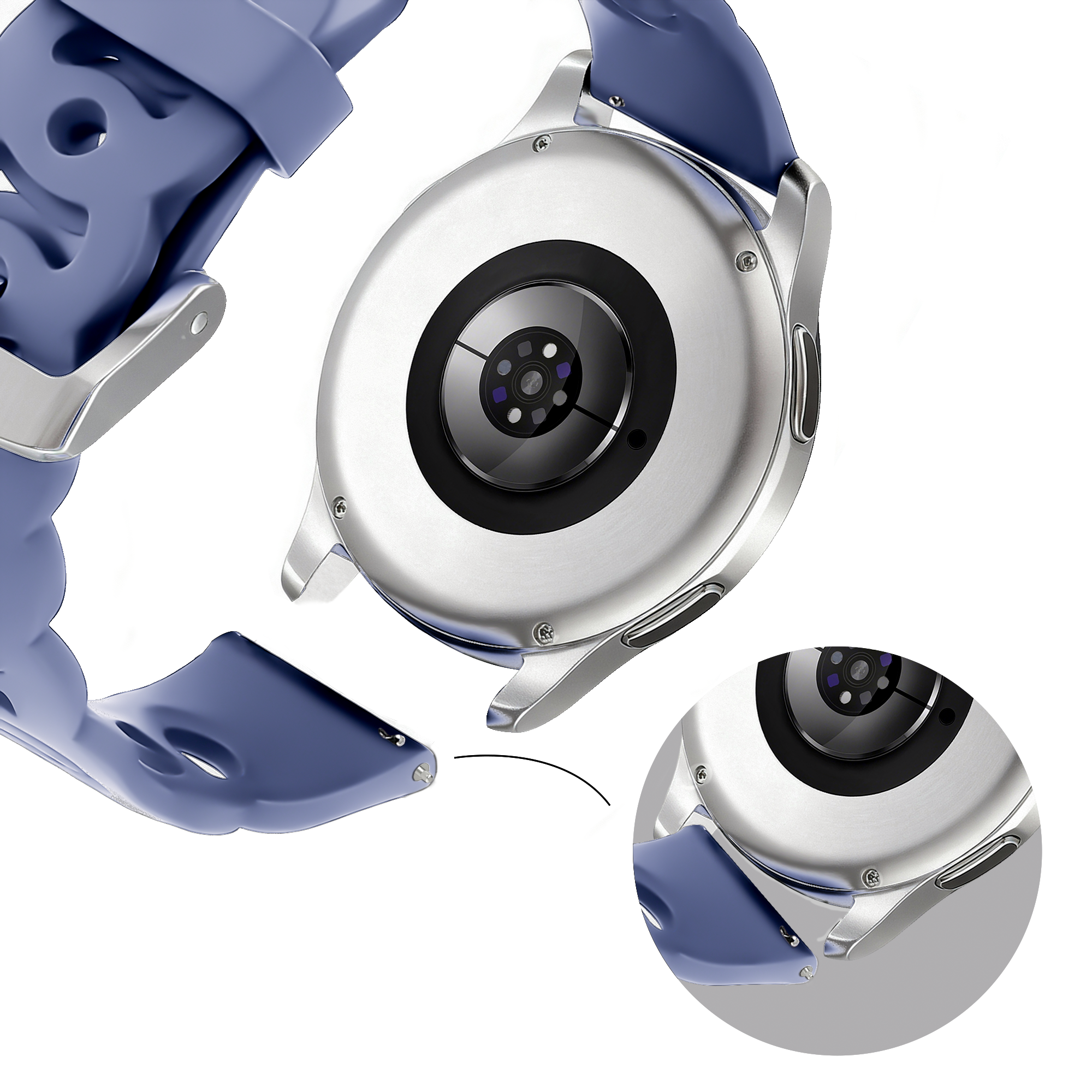 Bandz Bracelet silicone 'Chaînes' Huawei Watch GT 3 Pro 43mm (lavande)