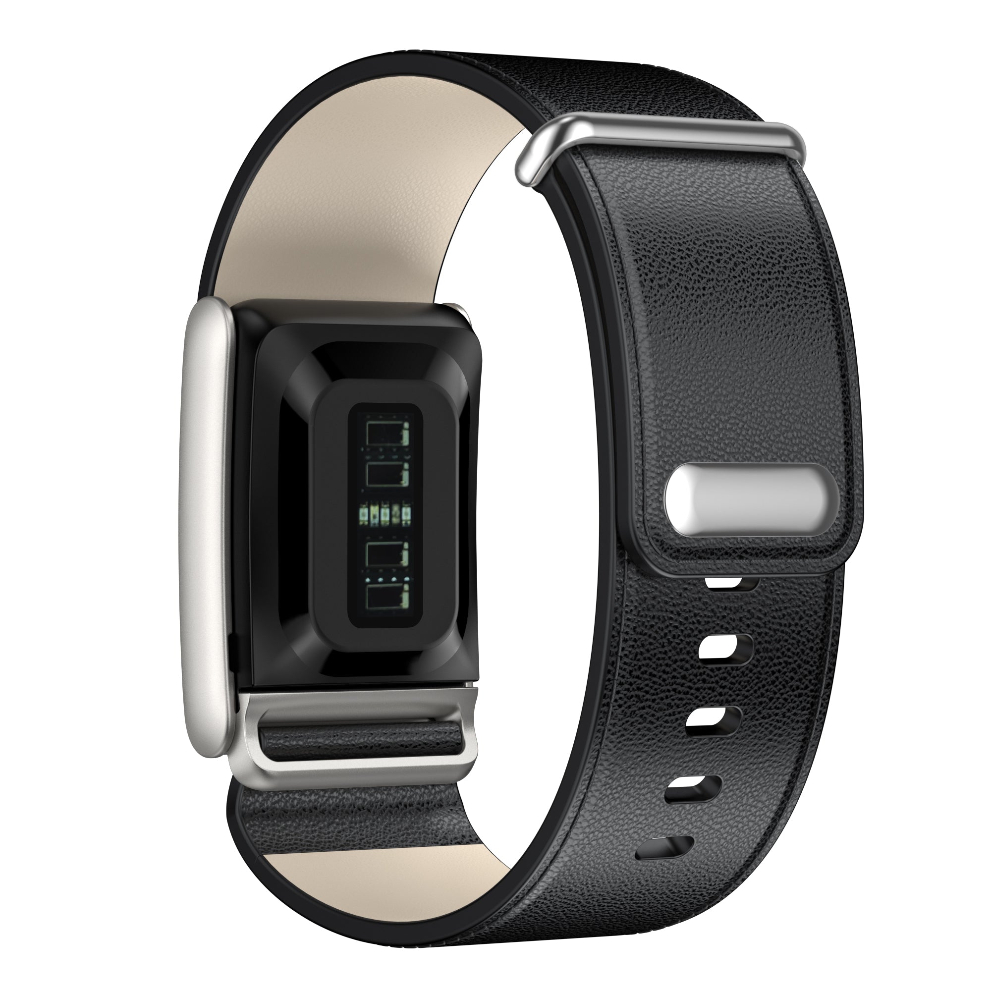 Bracelet cuir compatible avec Whoop 5.0 (noir)