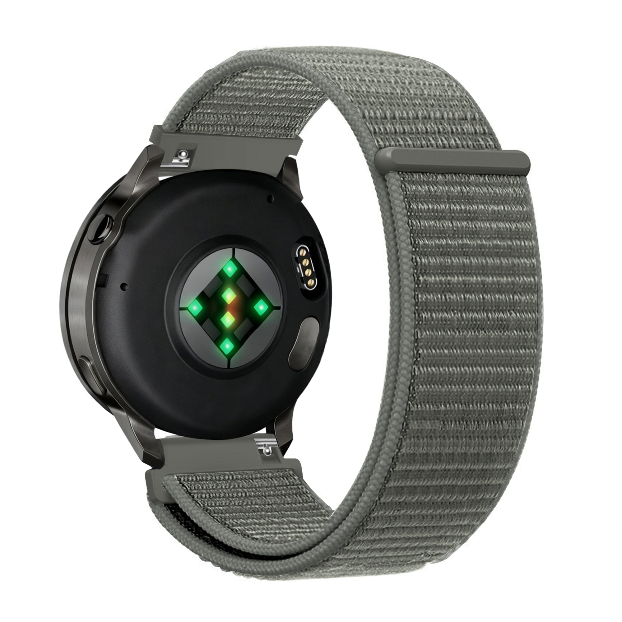 Bandz Bracelet nylon Garmin Forerunner 245 (gris-vert)