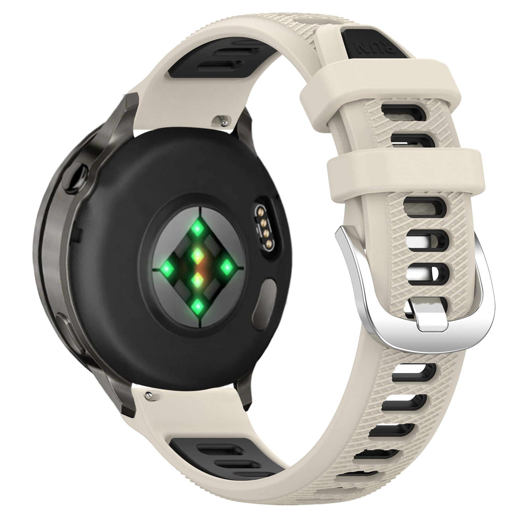 Bandz Garmin Venu 4 - 41mm Sport Strap with Buckle (Starlight/Black)