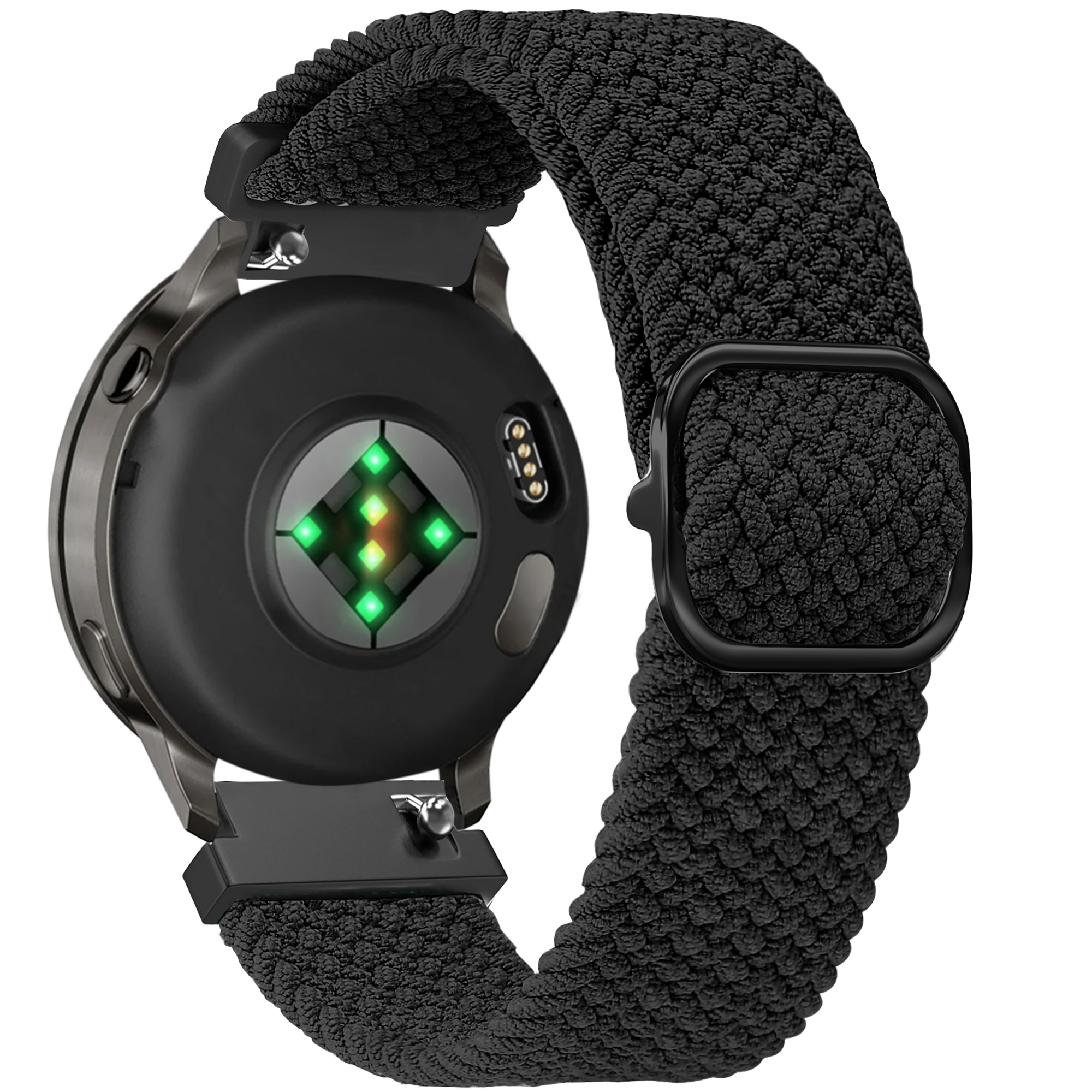 Bandz Bracelet tressé réglable Garmin Vivoactive 4s (noir)