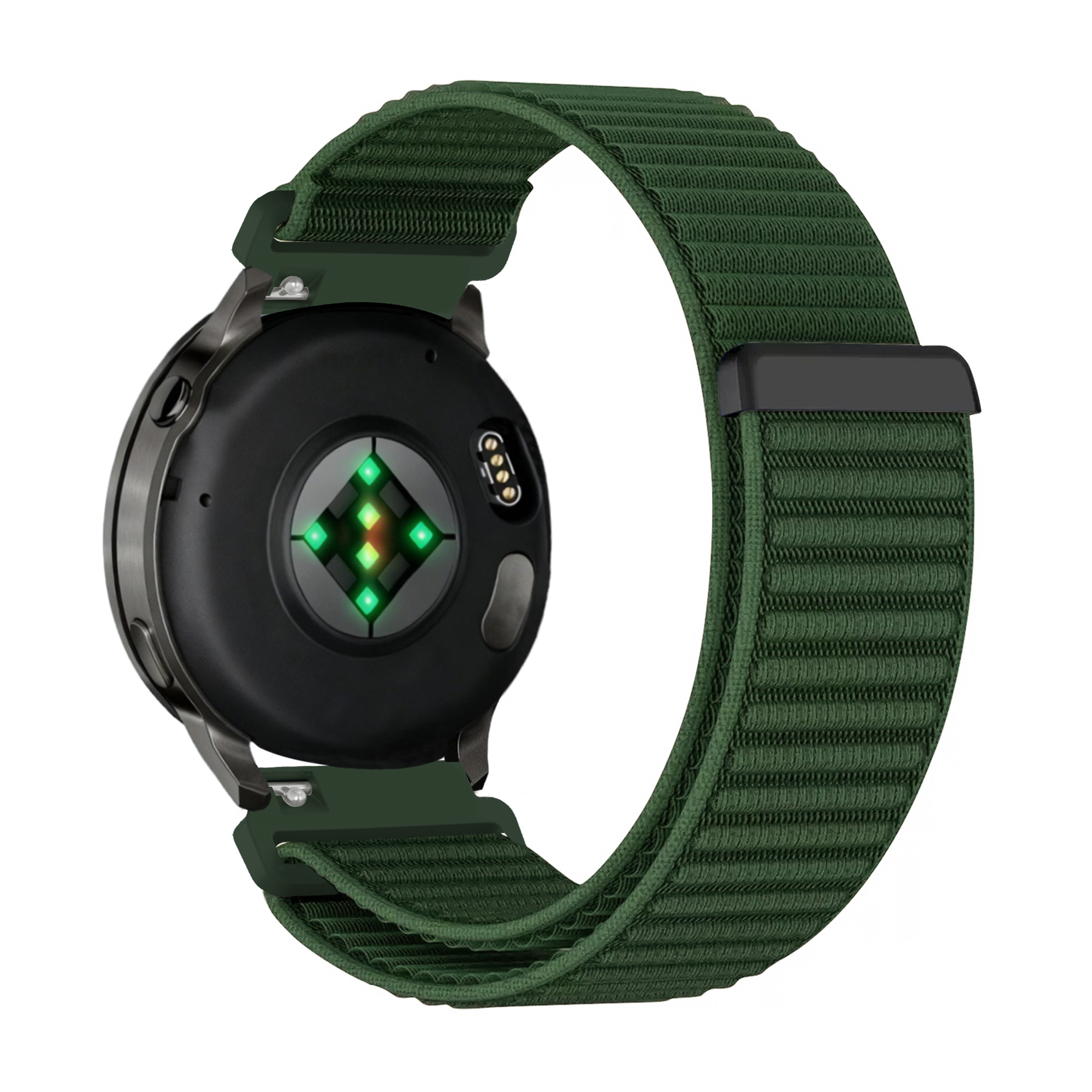 Bandz Garmin Venu 3 Nylon Strap 'Wave' (Dark Green)