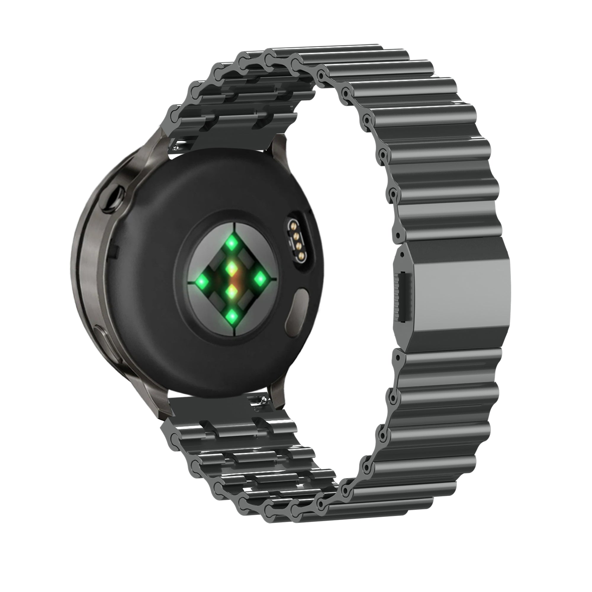 Bandz Garmin Venu 2 Premium Steel Strap 'Ocean' (Titanium Grey)