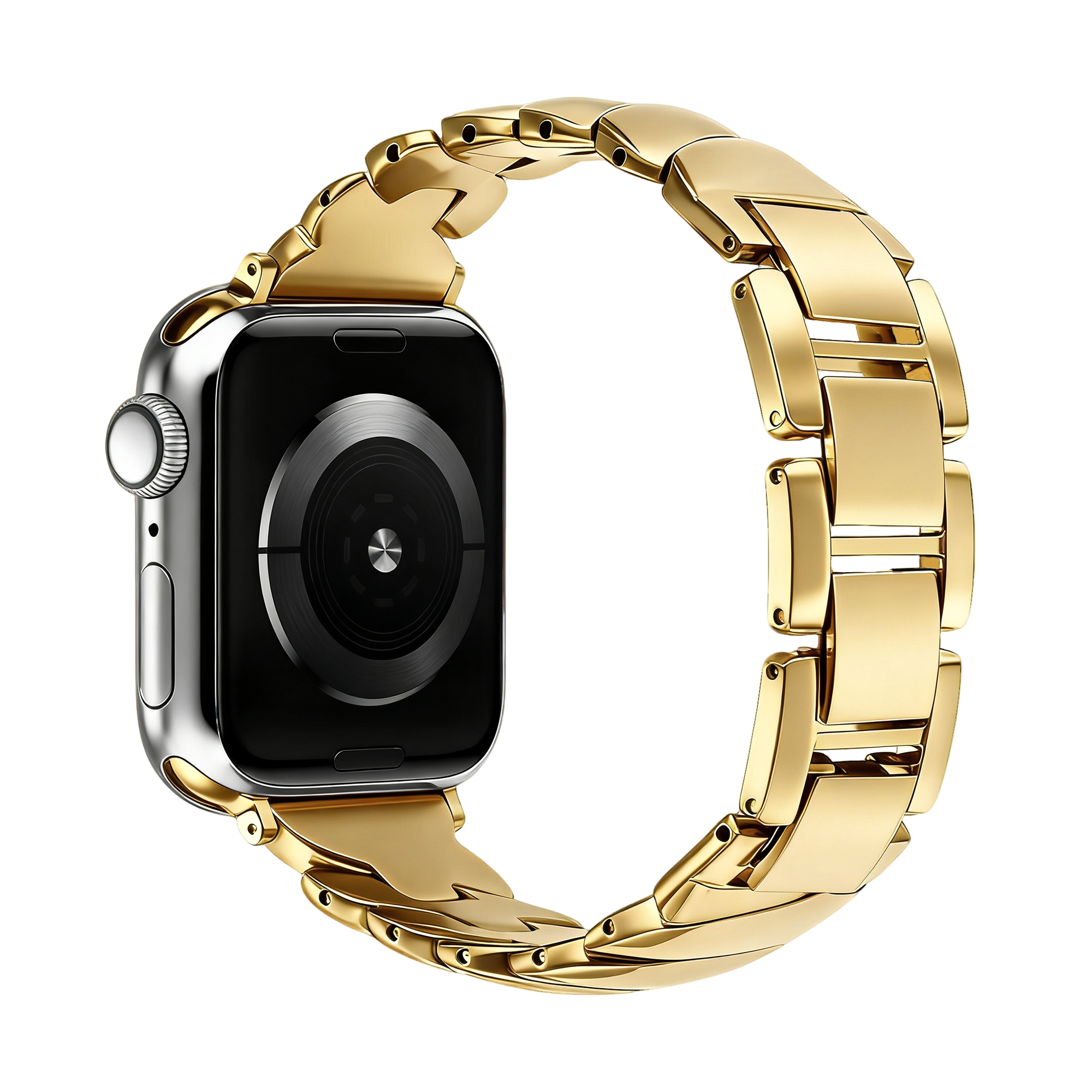 Bandz Bracelet acier premium 'Twisted' Apple Watch (or)