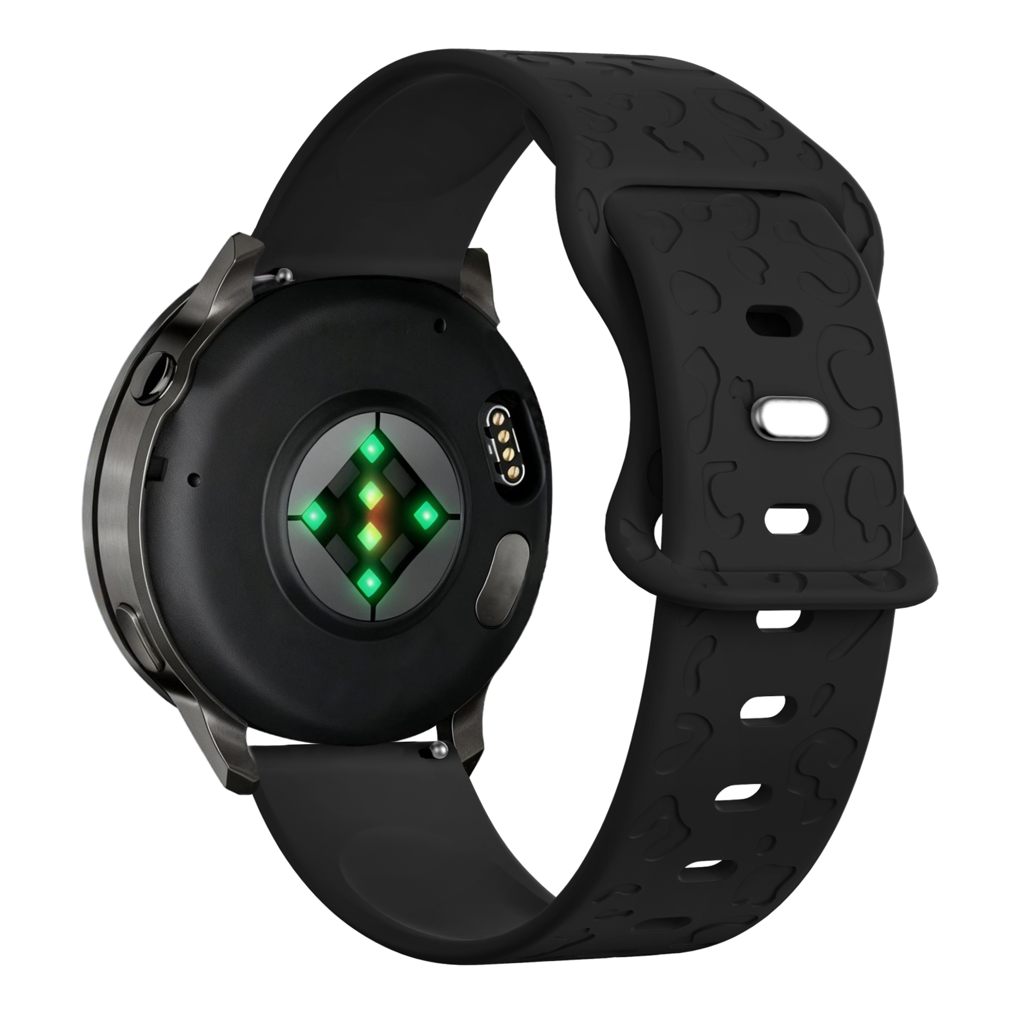 Bandz Bracelet silicone 'Léopard' Garmin Venu 2s (noir)