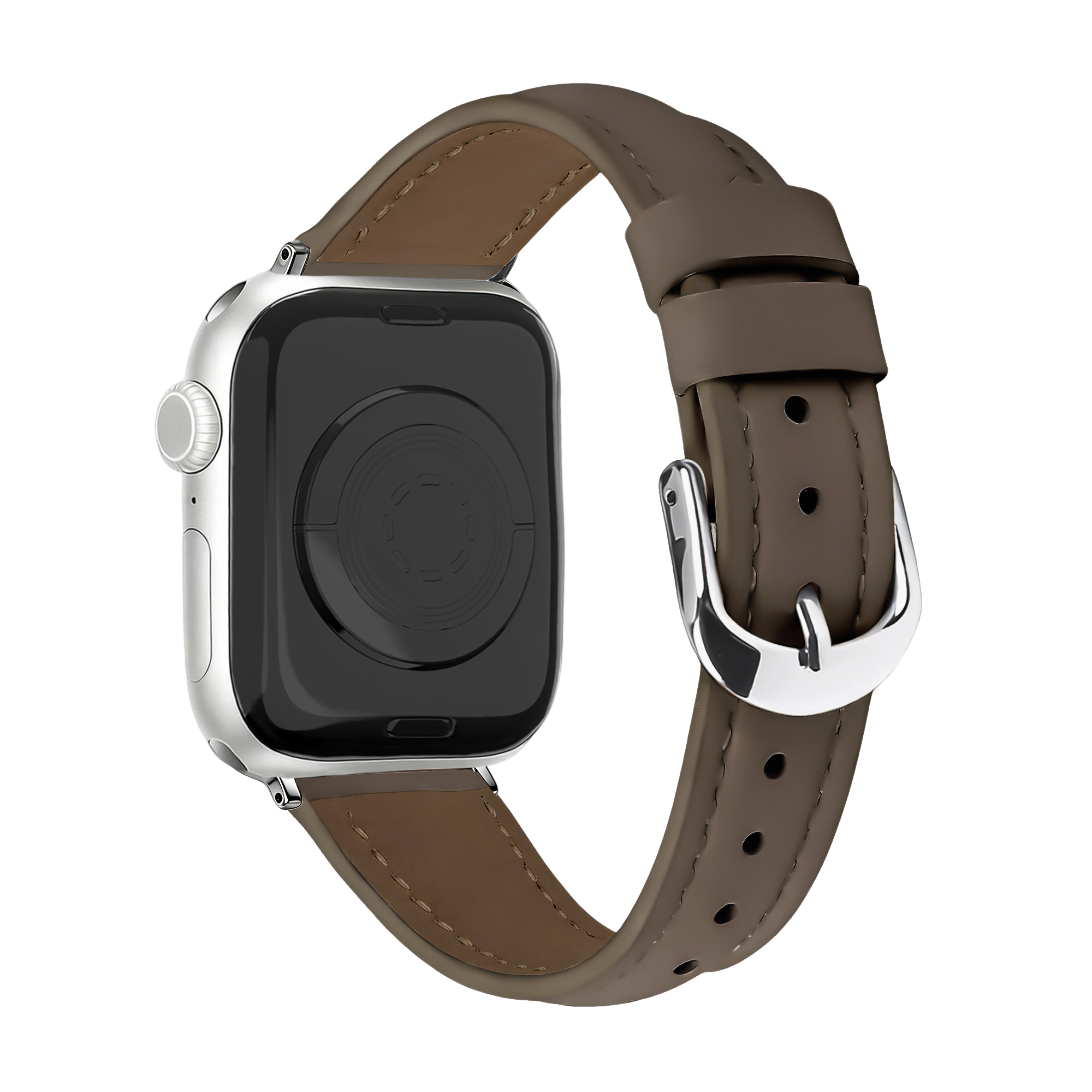 Bracelet cuir 'Slimfit' Apple Watch (café foncé)