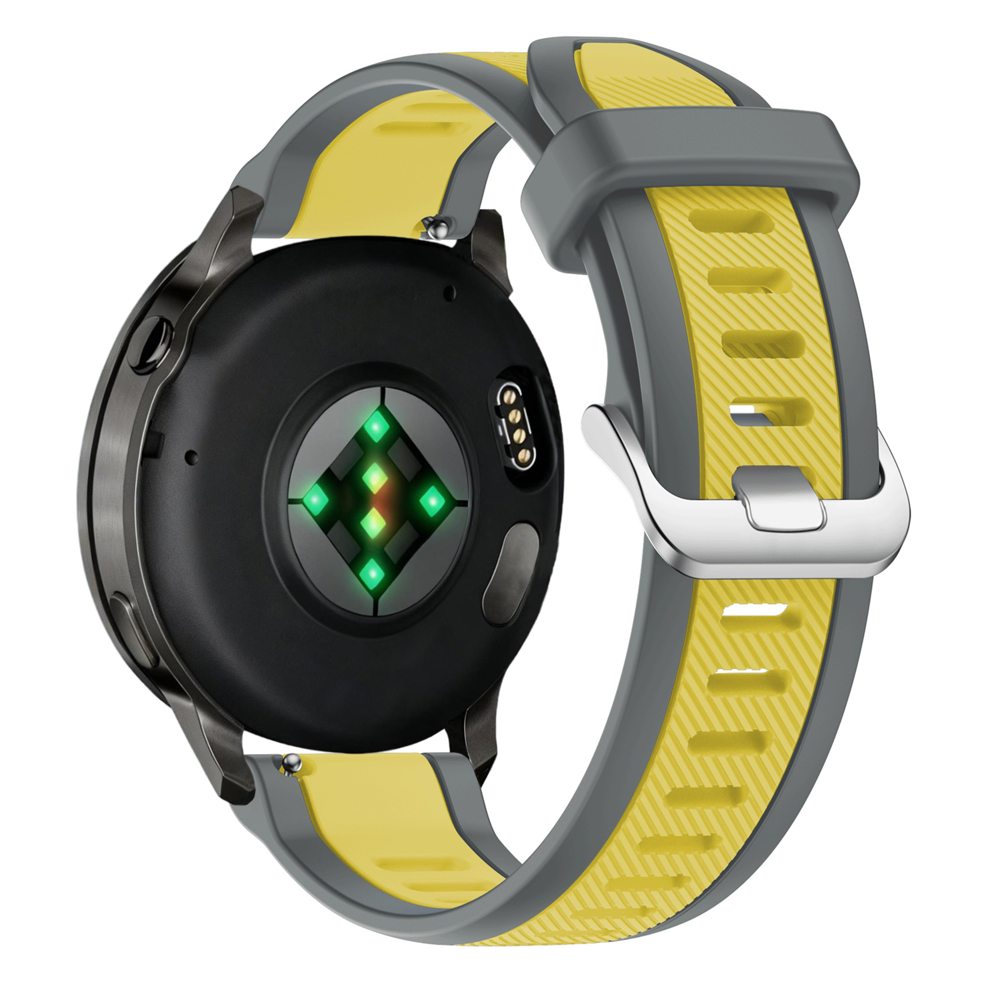 Bandz Bracelet dual sport avec boucle Garmin Vivoactive 5 (gris/jaune)