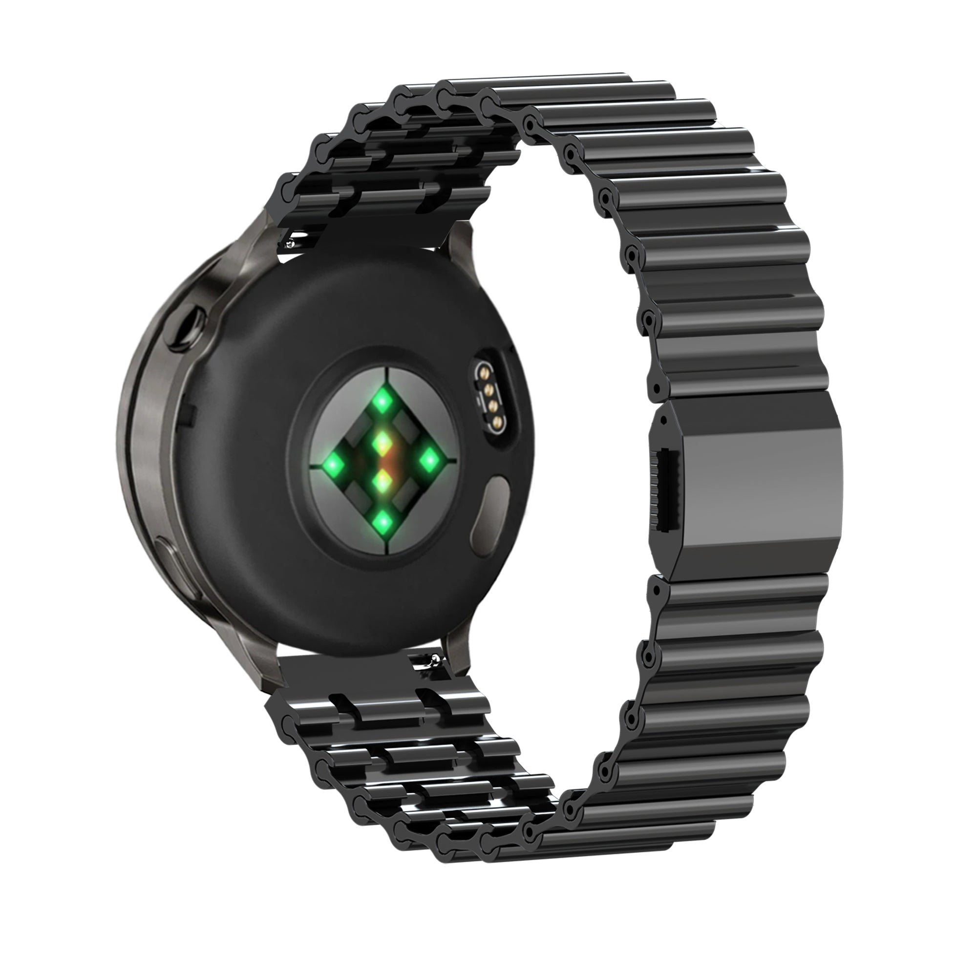 Bandz Suunto 9 Peak Pro Premium Steel Strap 'Ocean' (Black)