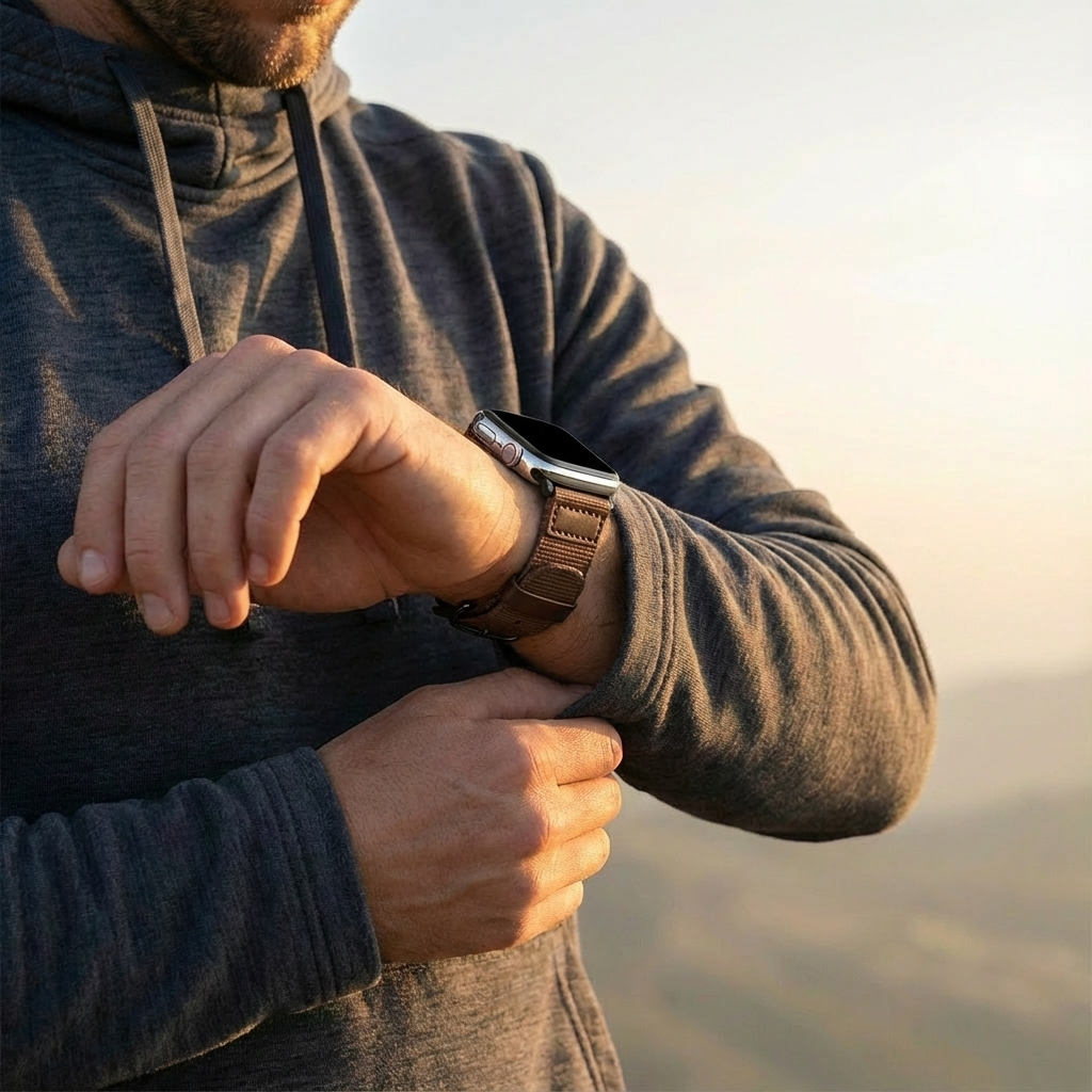 Bracelet lona Apple Watch (marron)