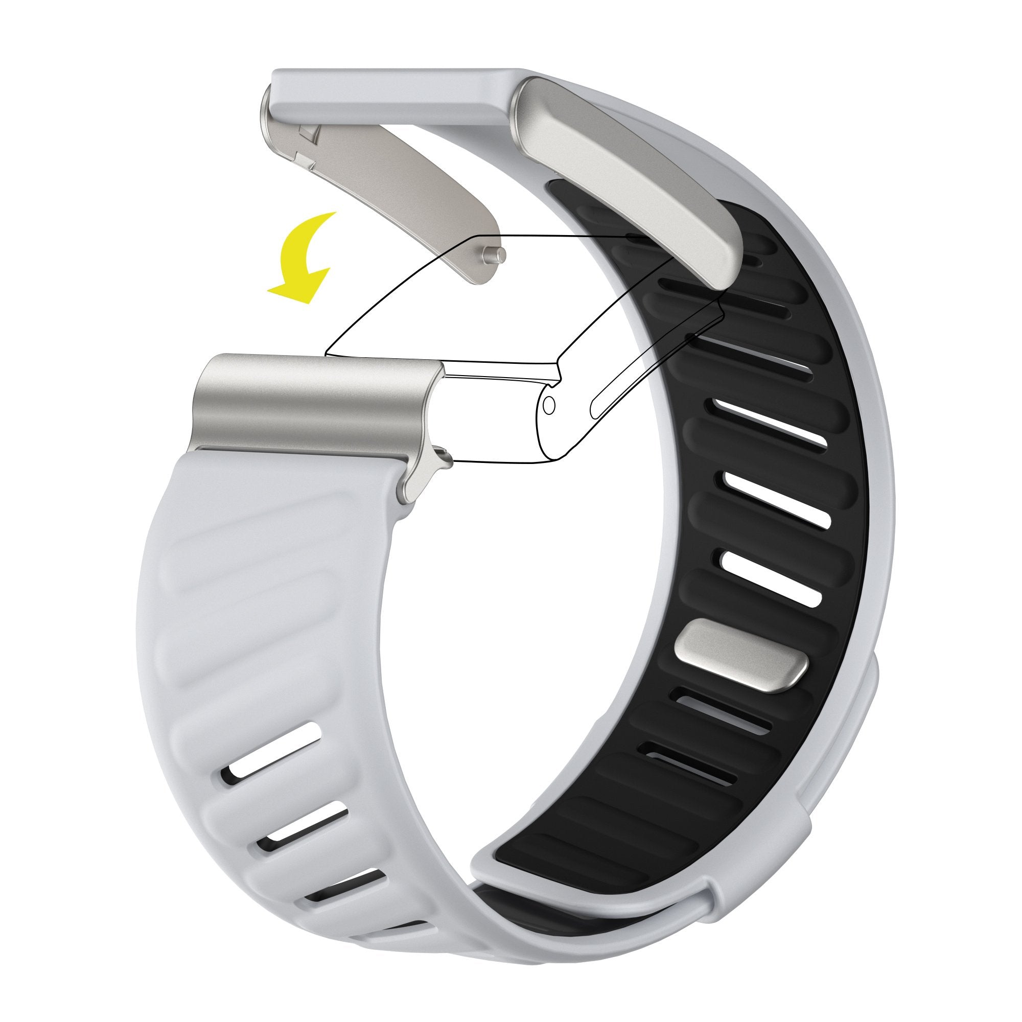 Bracelet sport compatible avec Whoop 4.0 (gris clair/noir)