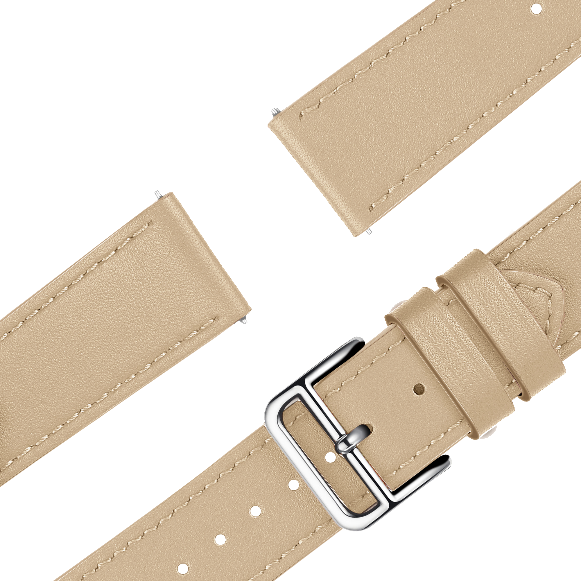 Bandz Garmin Vivomove 3s Leather Strap 'Deluxe' (Milk Tea)