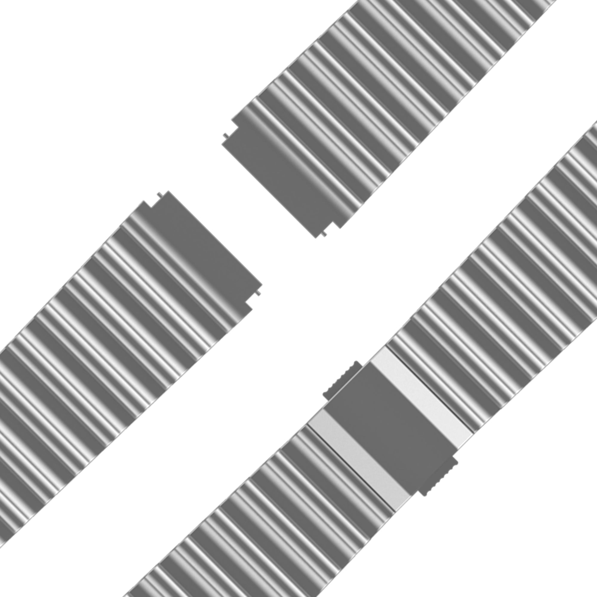 Bandz Bracelet acier premium 'Ocean' Garmin Venu 2 (argent)