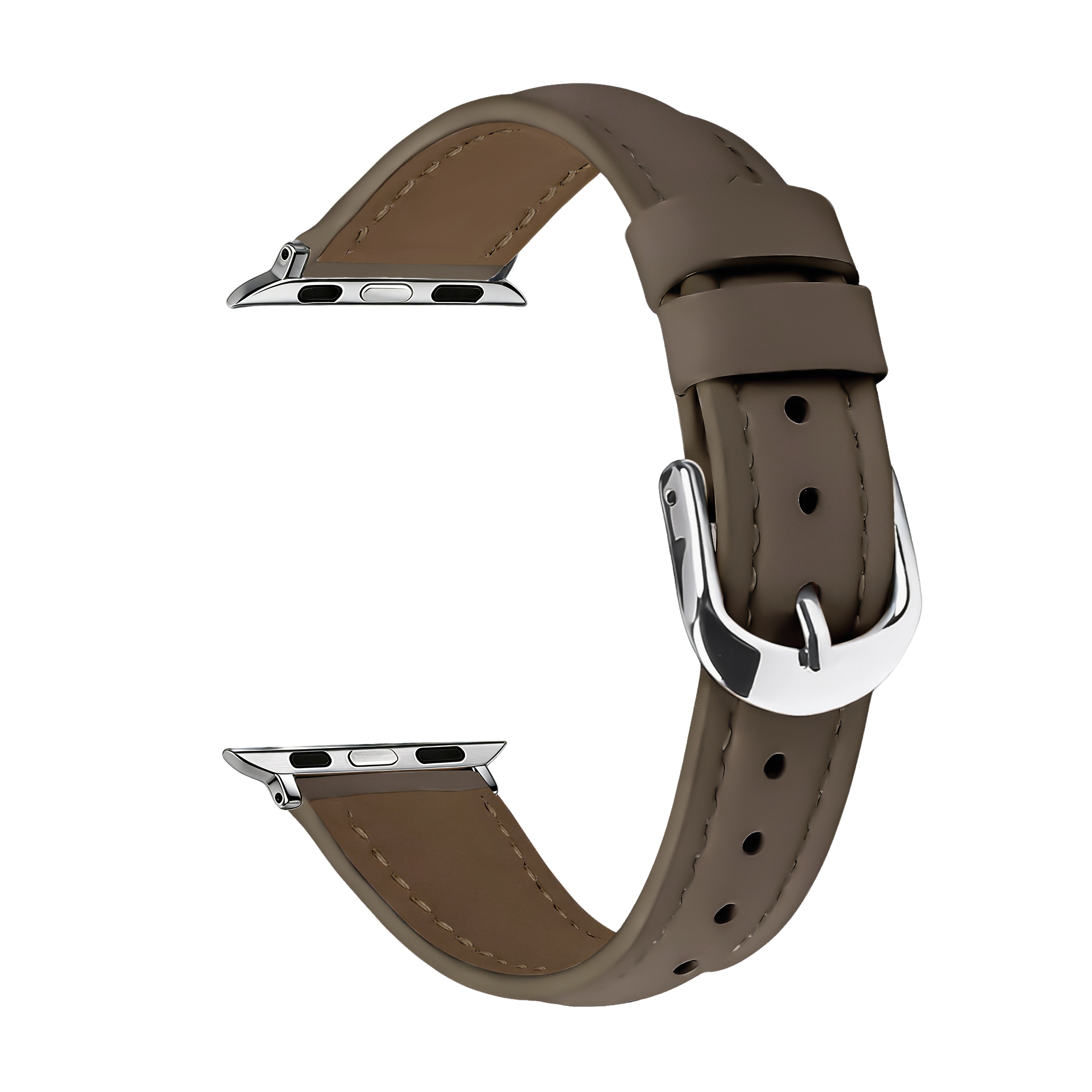 Bracelet cuir 'Slimfit' Apple Watch (café foncé)