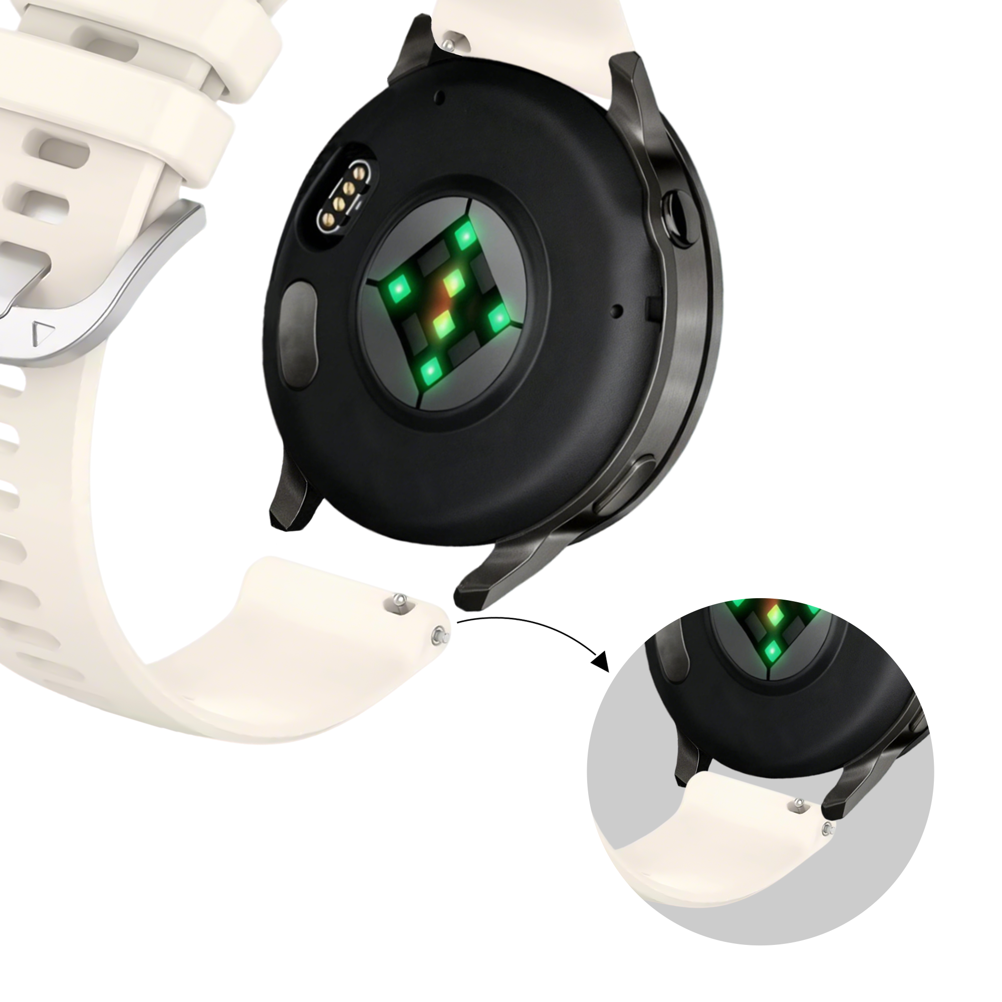 Bandz Garmin Venu 2s Silicone Strap 'Classic' (Starlight)