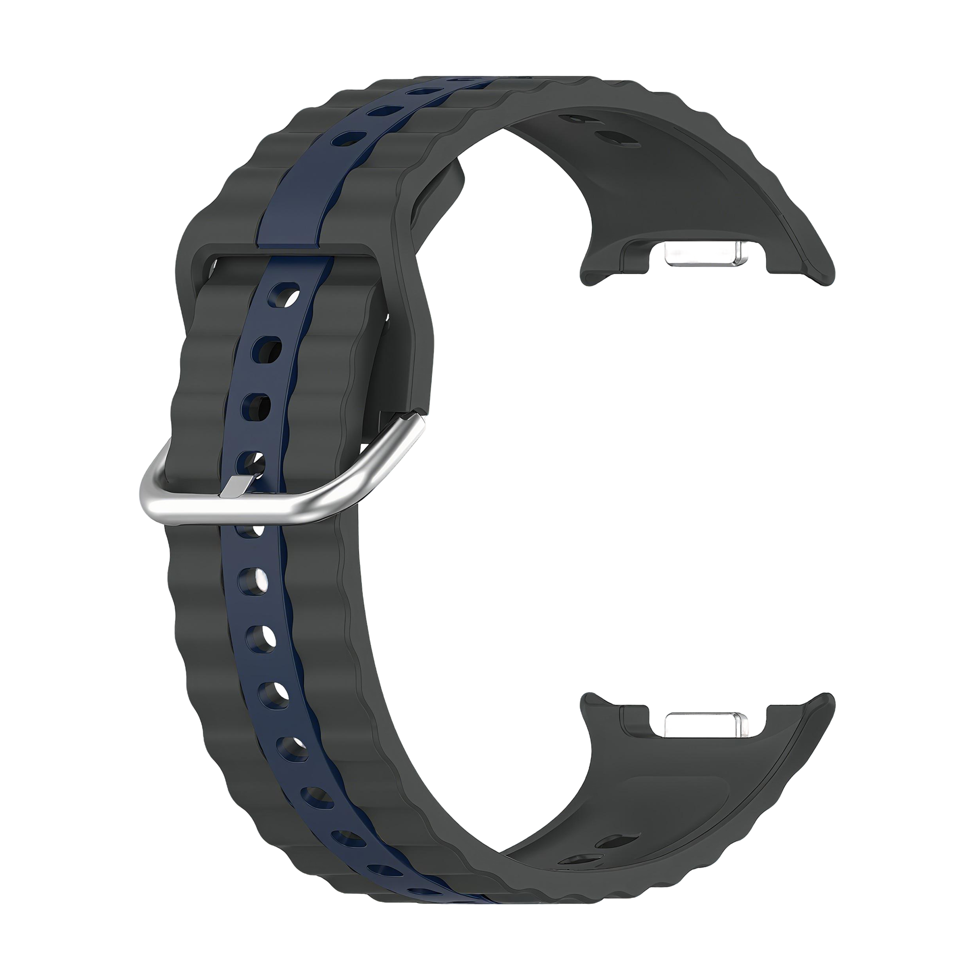 Bracelet sport duo Samsung Galaxy Watch 8 - 44mm (gris foncé/bleu)