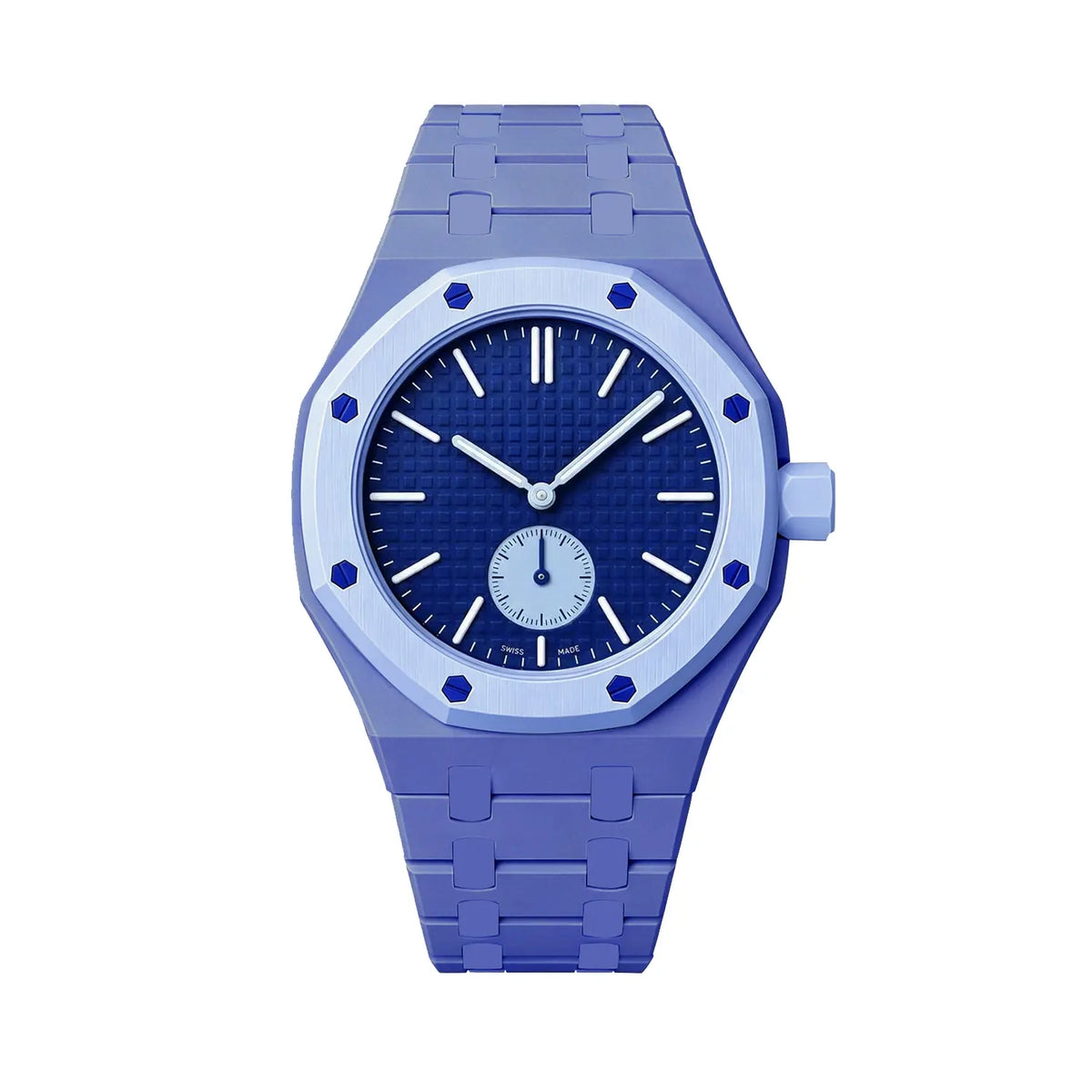 Bracelet biocéramique - 3 heures Swatch Royal Pop (bleu)