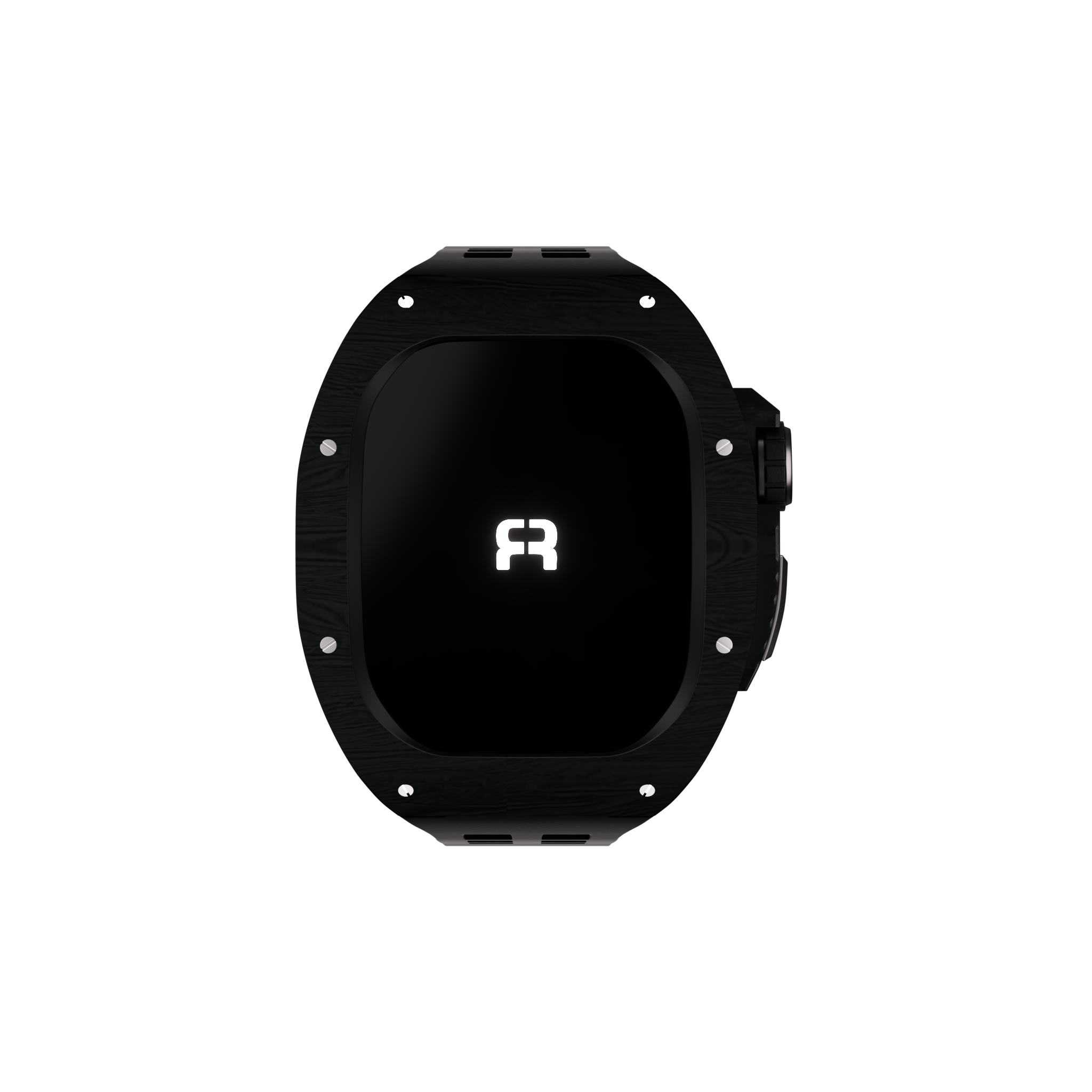 Reqior Boîtier en polymère avec bracelet en caoutchouc Apple Watch 45mm (chabon noir)