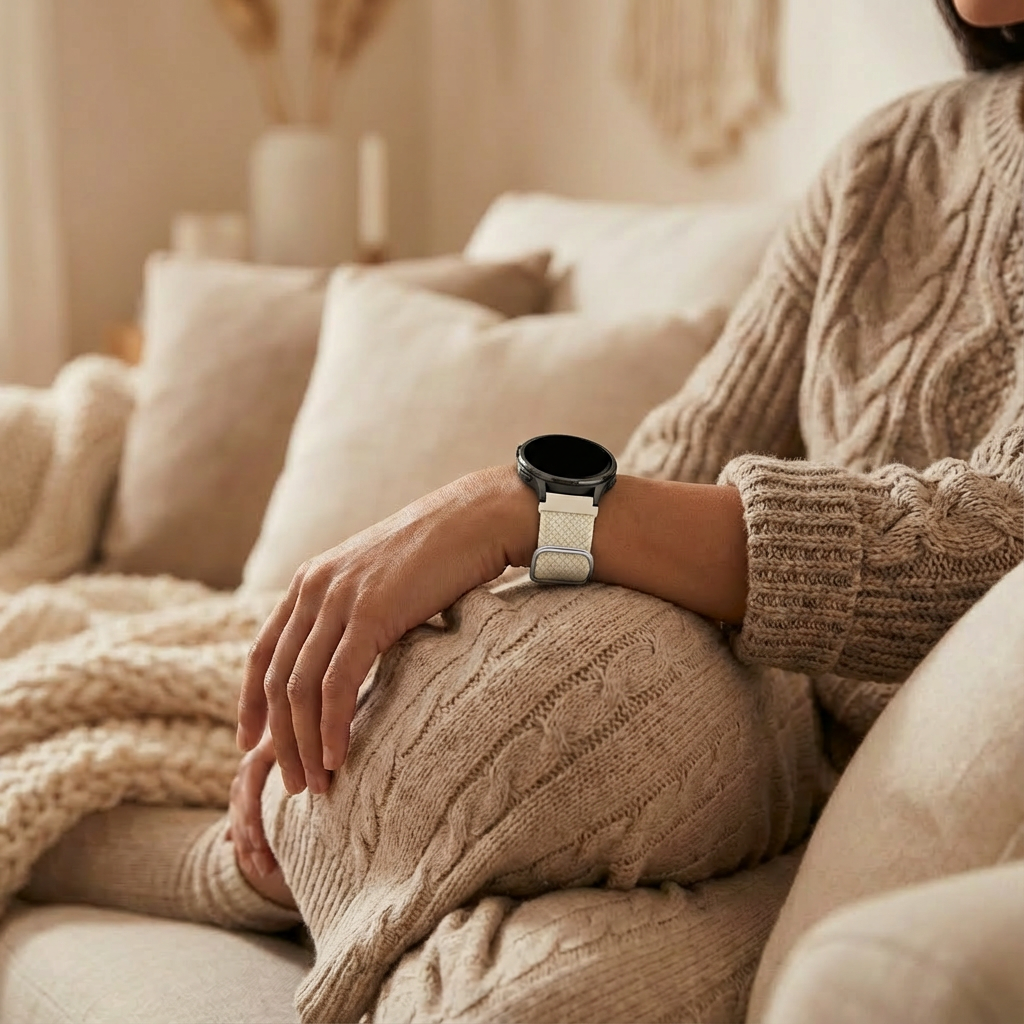 Bandz Bracelet tressé réglable Garmin Venu 2s (lumière stellaire)