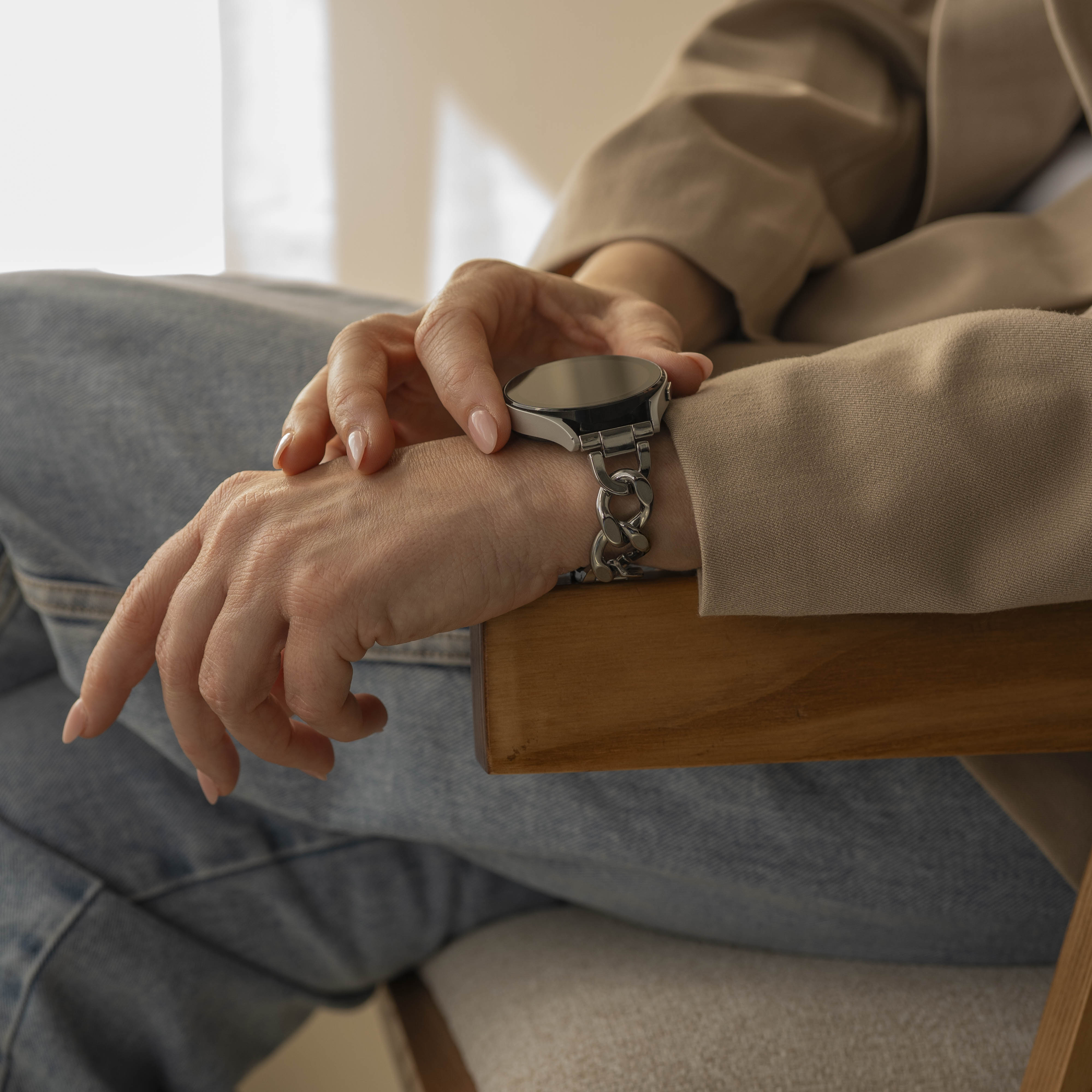 Bracelet chaîne acier Samsung Galaxy Watch 5 - 44mm (argent)