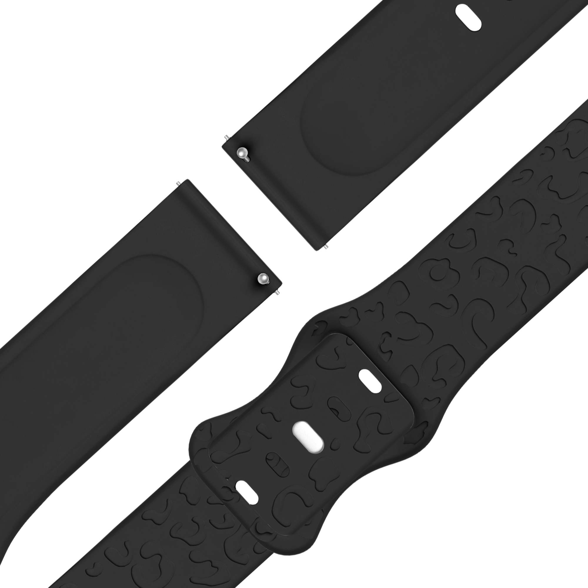 Bandz Bracelet silicone 'Léopard' Garmin Venu 4 - 41mm (noir)